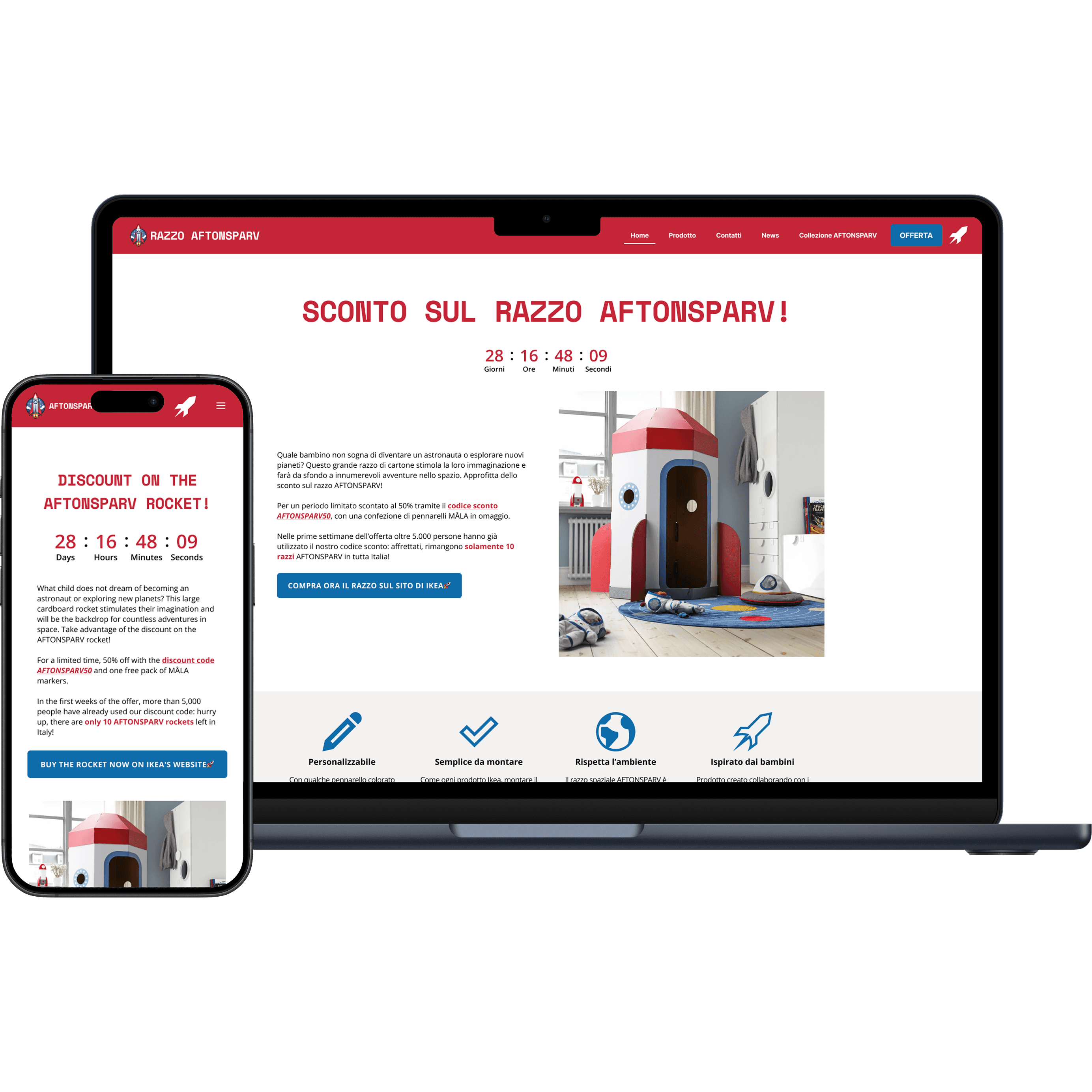 Mockup of the app homepage