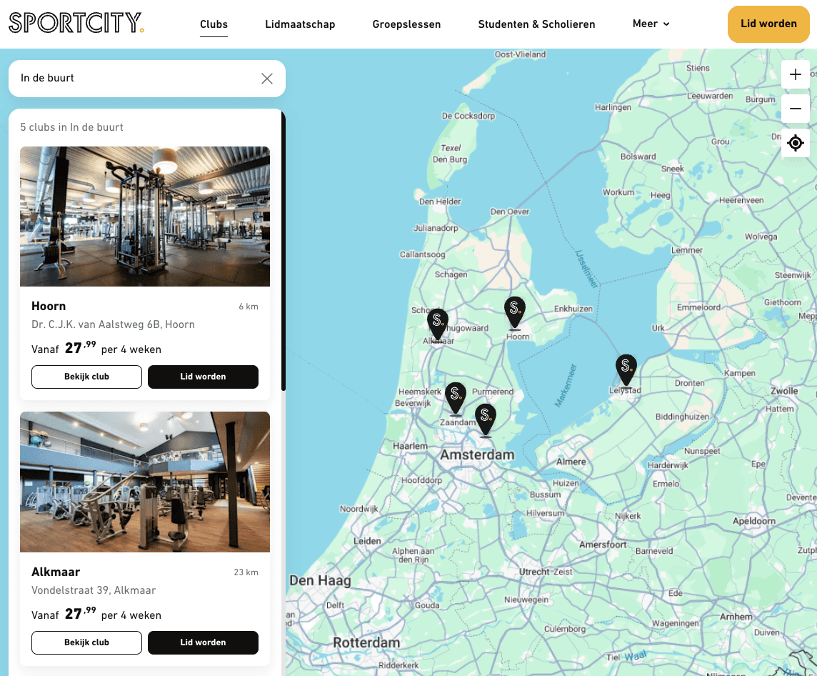 Feature Sportcity website