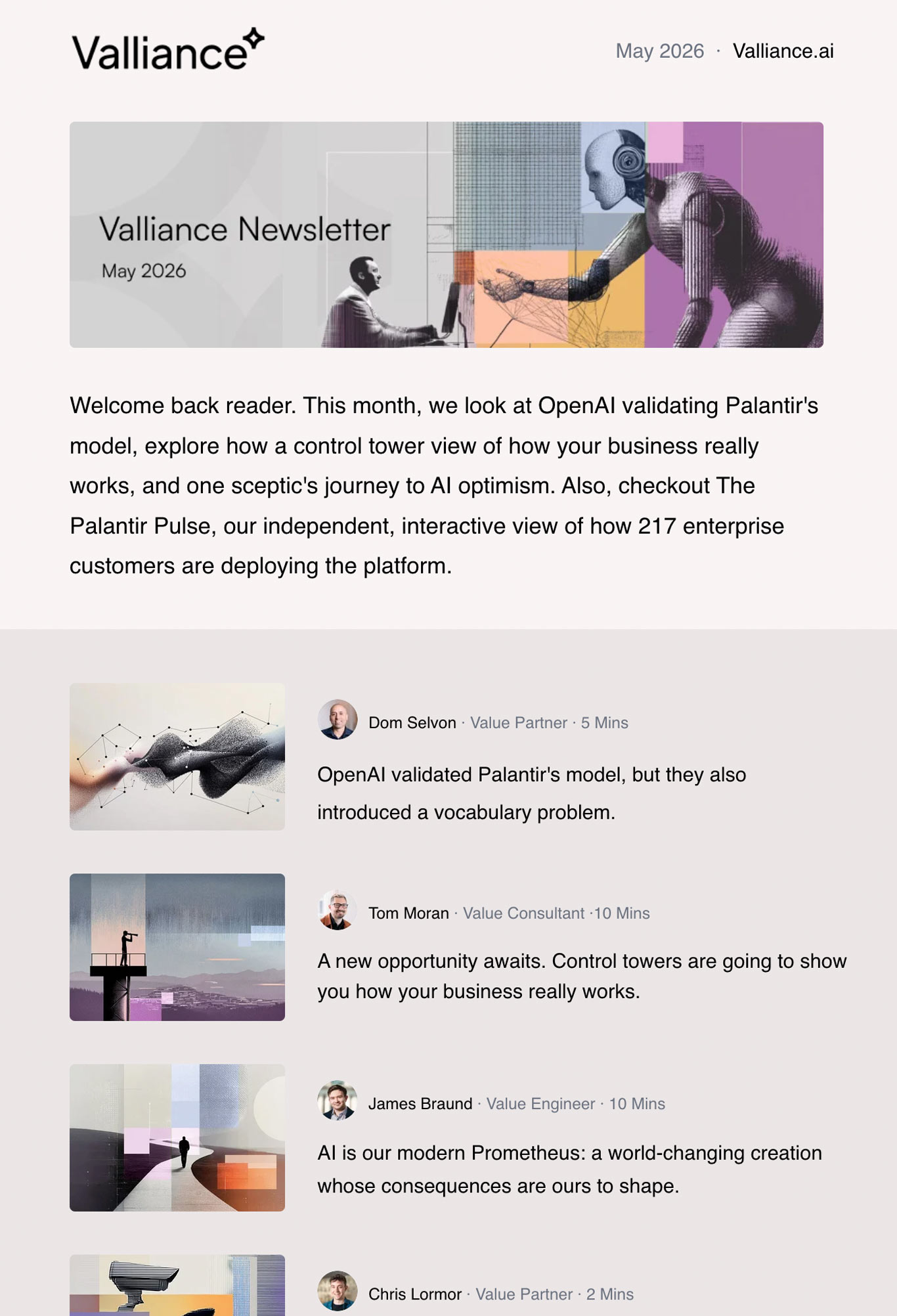 Valliance AI Newsletter - April Edition