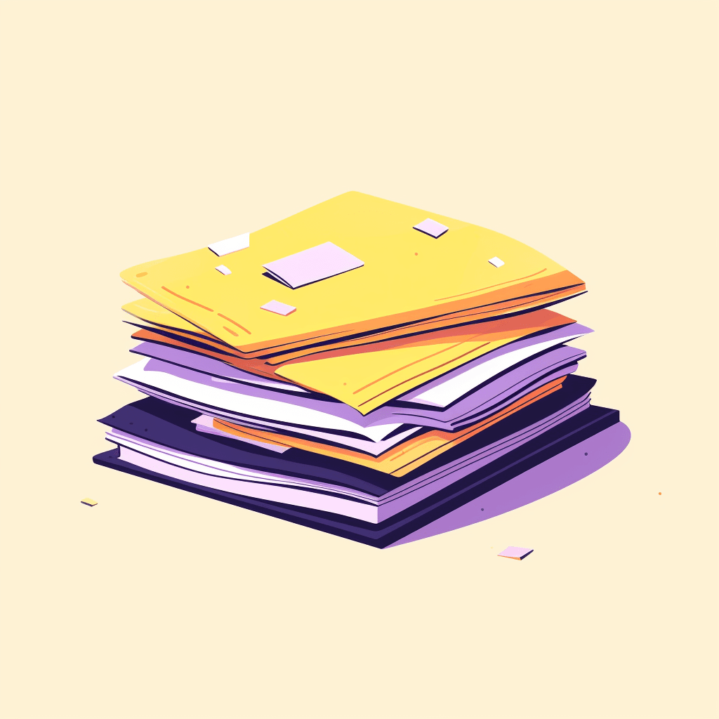 An illustration of a pile of documents.