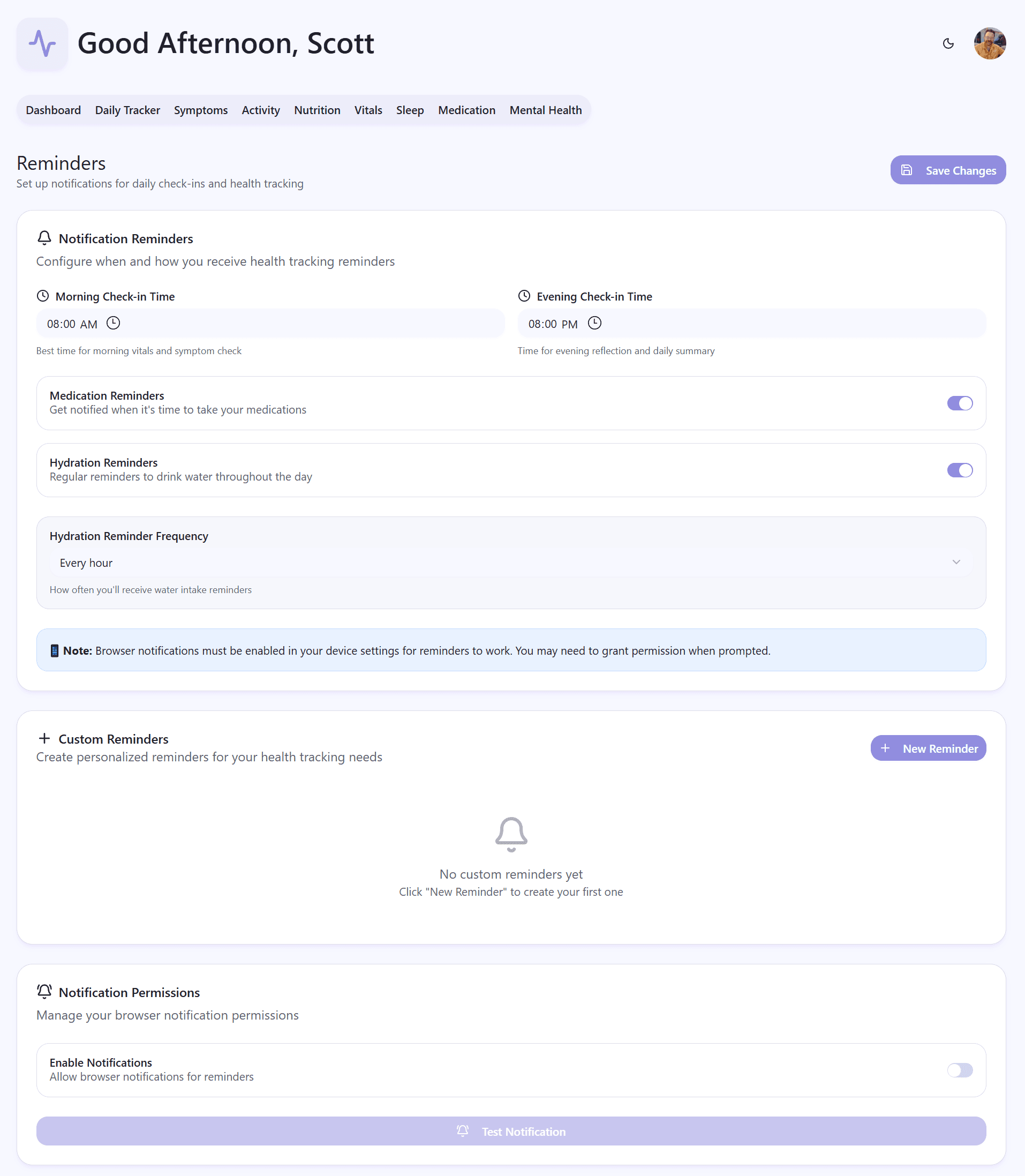 Reminders & Notifications