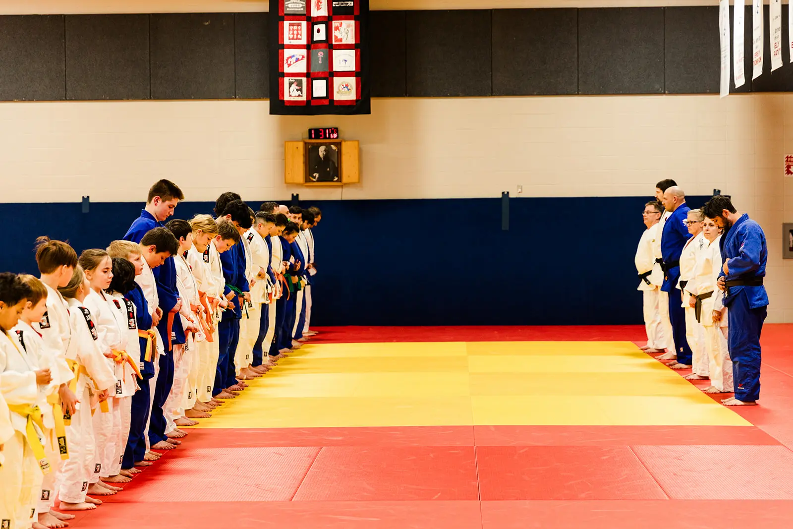 Judo Class Starting Lineup Bow In