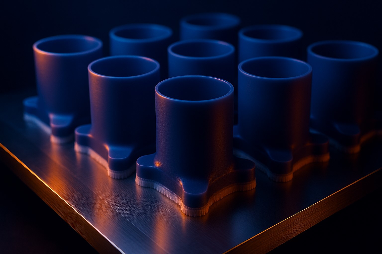 wax patterns on a platform