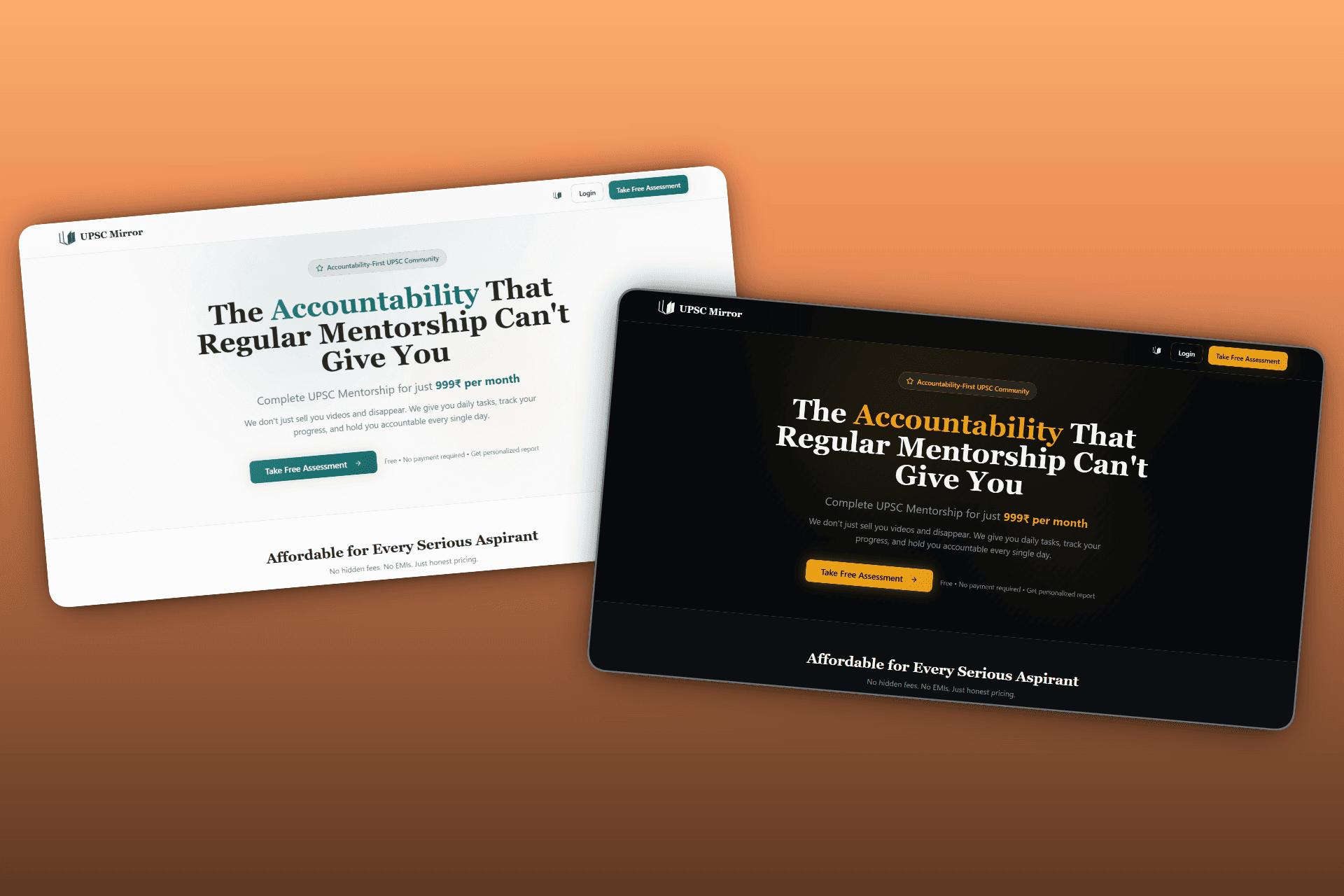UPSE Mirror is a complete UPSE preparation platform with two modes that shows in the image with Liniear Gradient