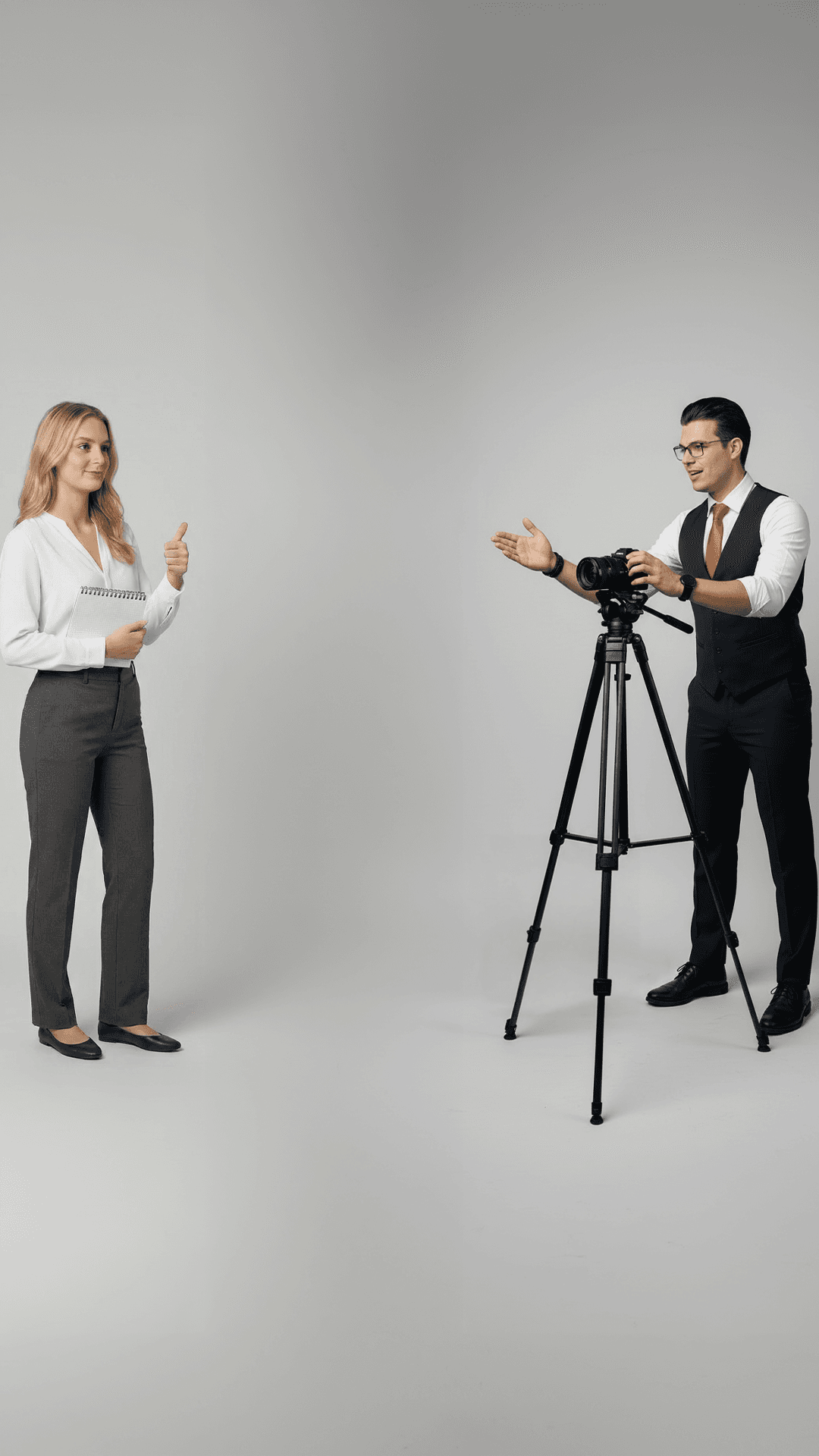 Fotografie bij T7 Productions, Tom fotografeert een collega