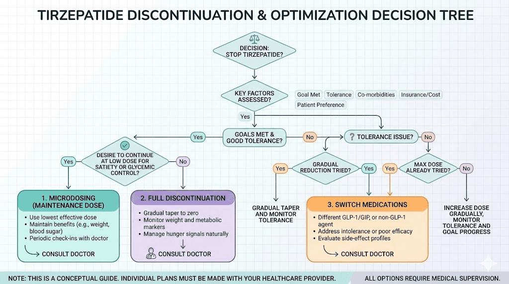 Decision guide for tirzepatide discontinuation alternatives