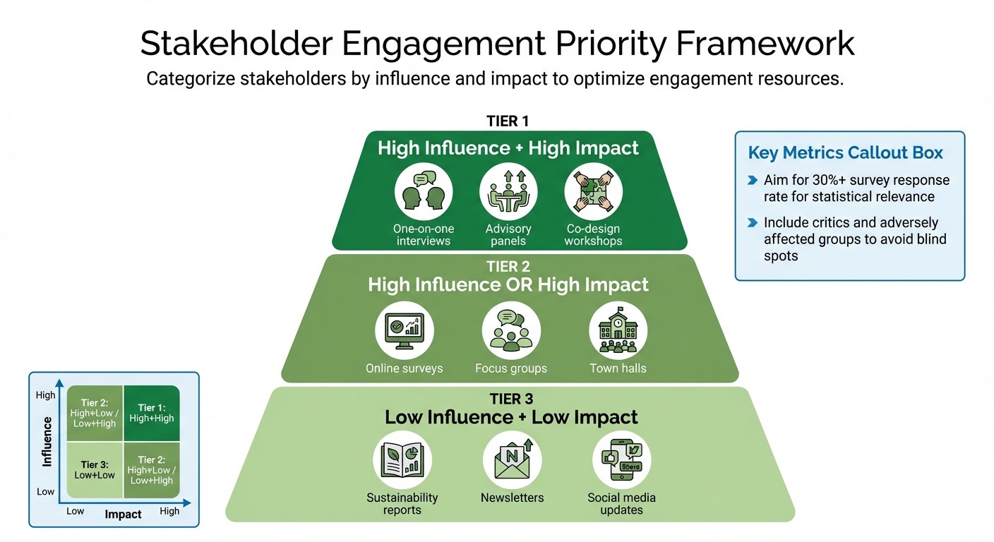 Three-Tier Stakeholder Engagement Framework for Municipal Sustainability
