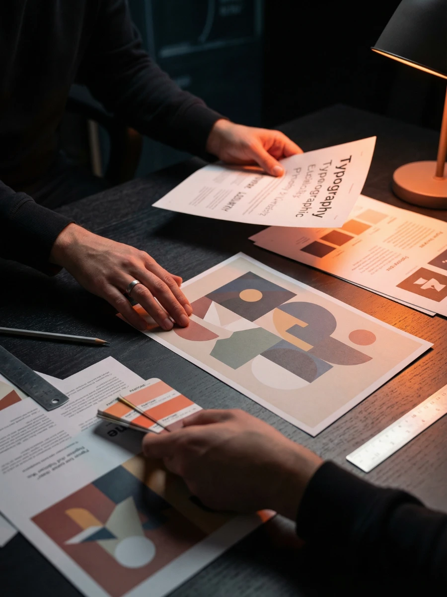 Travail de design graphique sur supports de communication