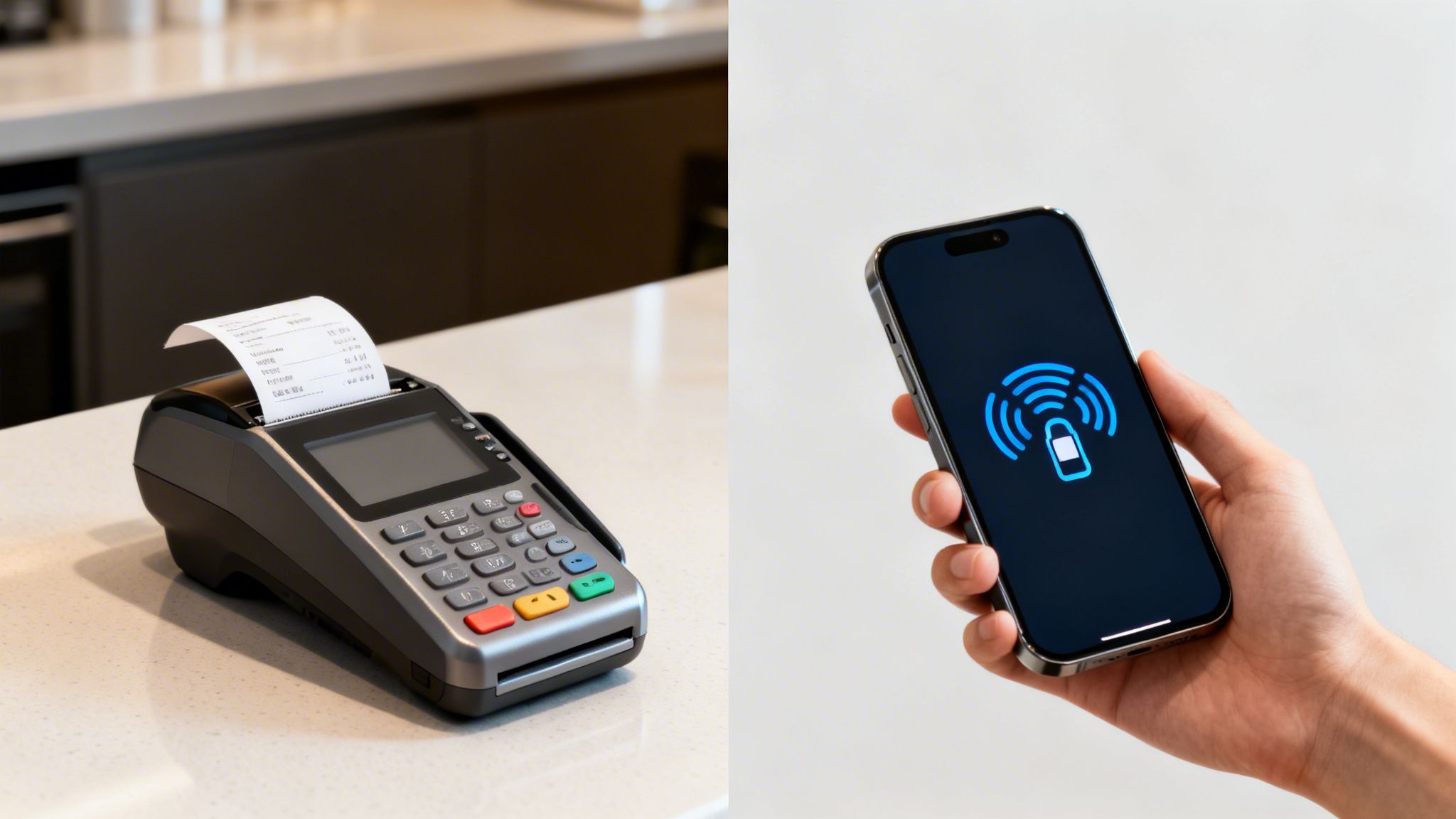 Traditional terminal vs mobile softpos nashi