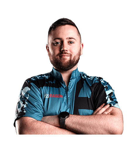 Player standing for camera.