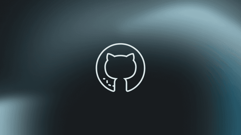 A GitHub logo on a pale background