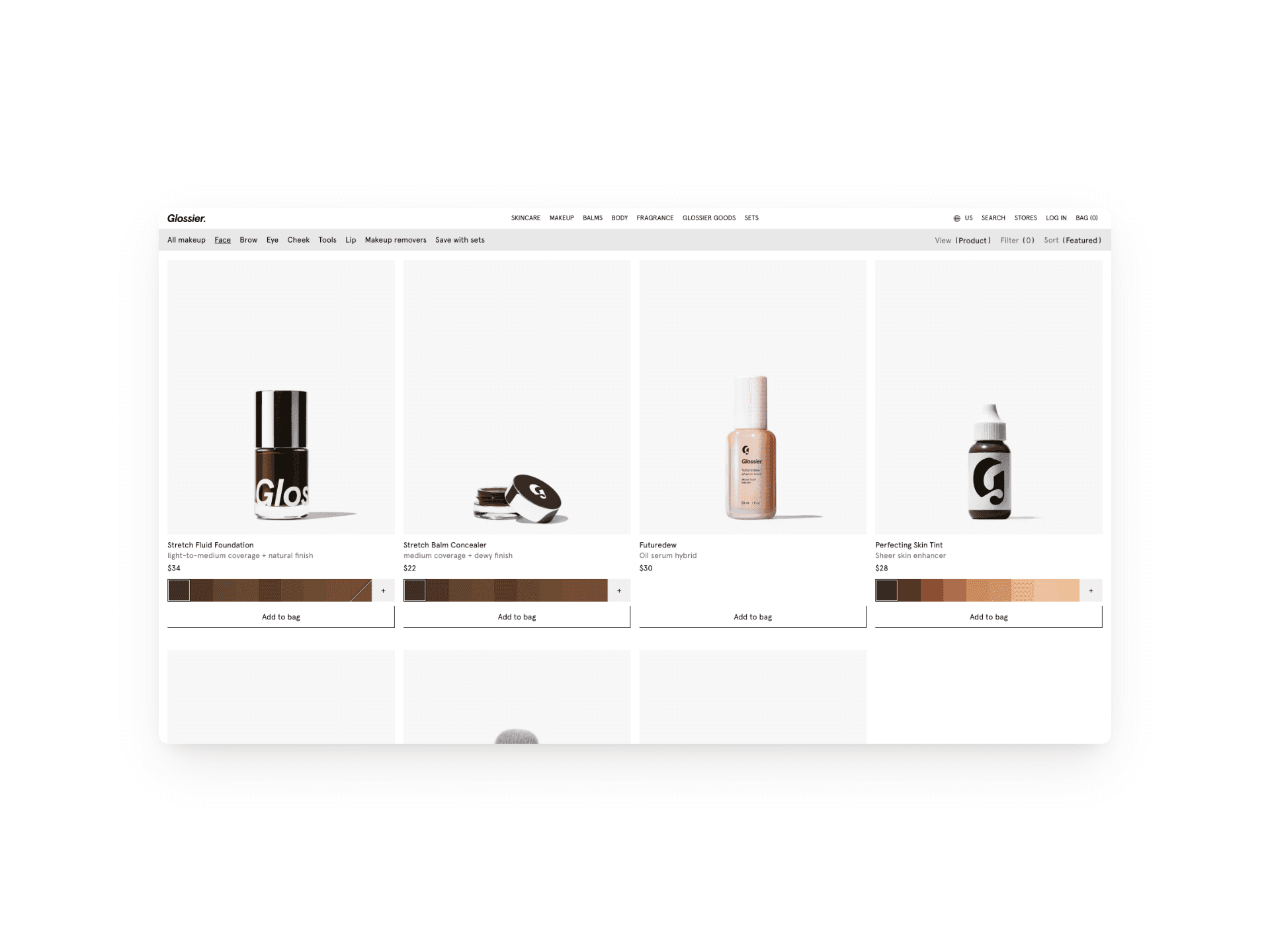 Glossier Ecommerce Site
