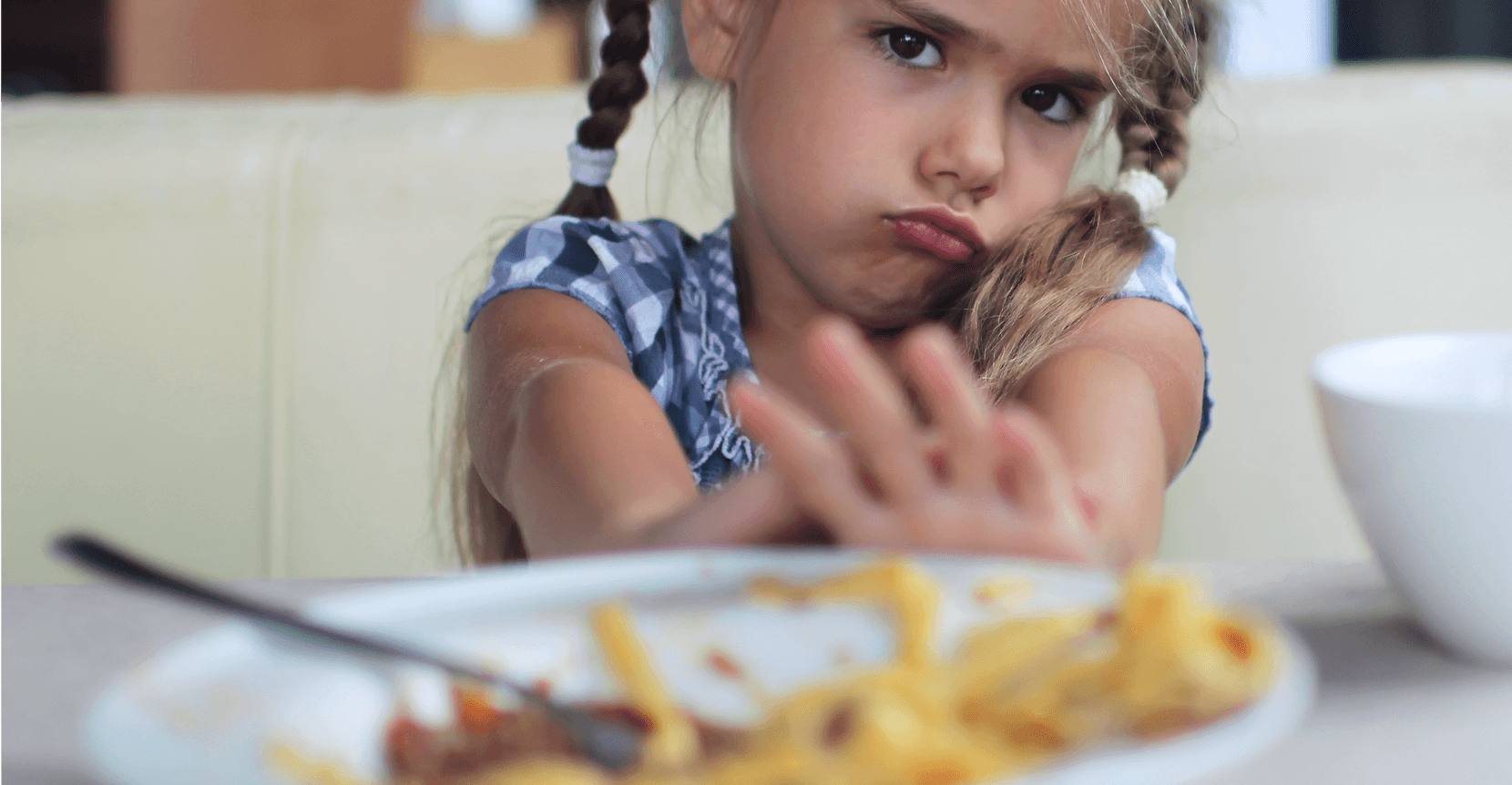 Young girl picky eater