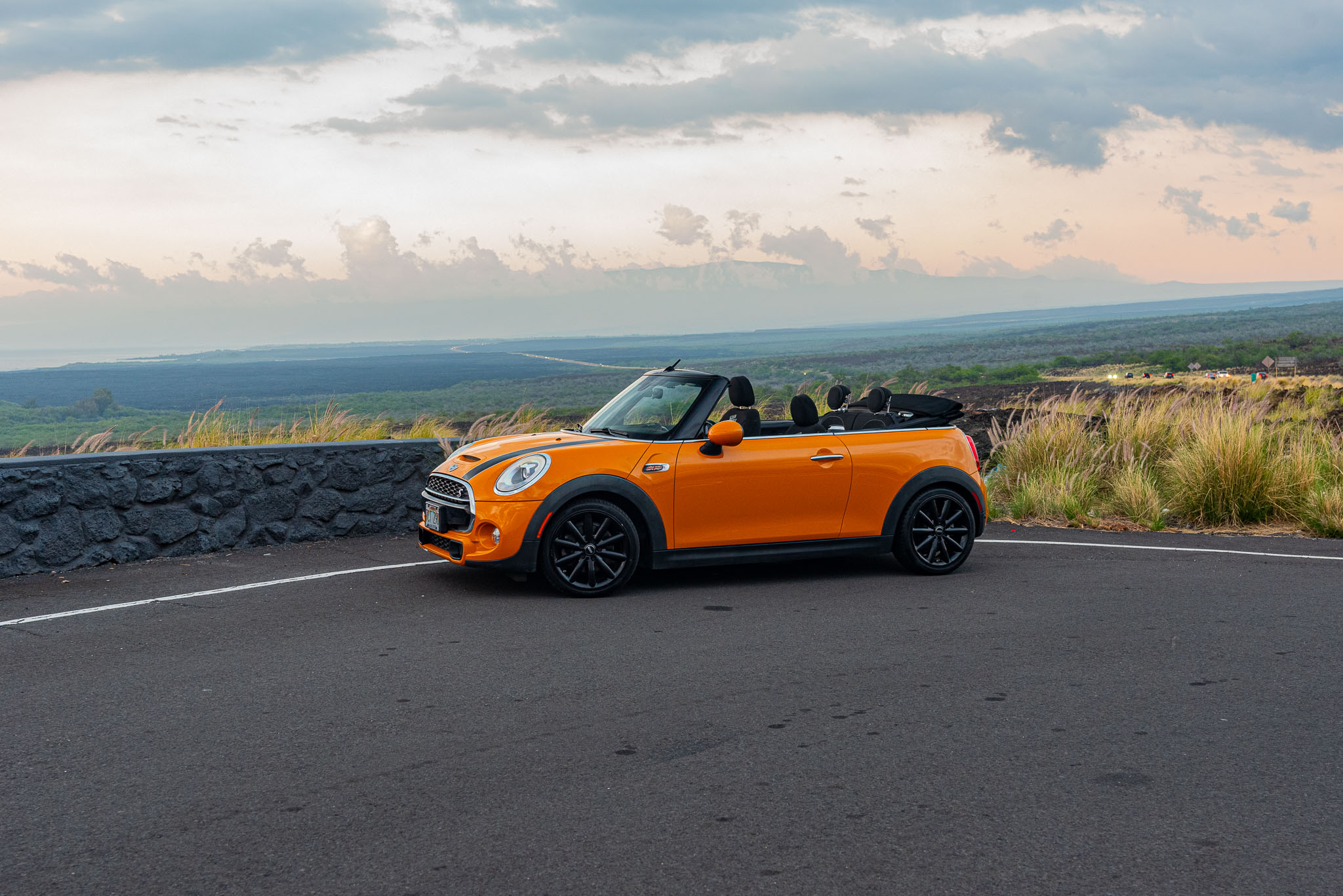 Orange Mini Cooper S For Rent In Kona Big Island Hawaii