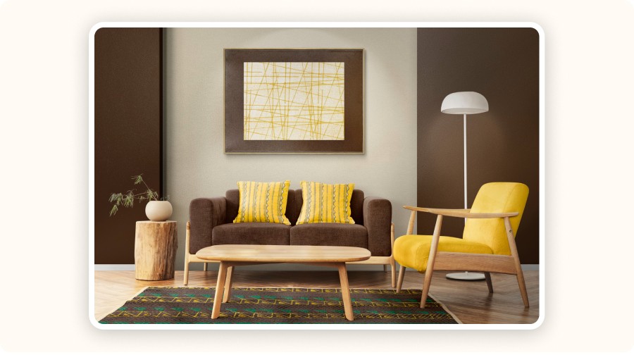 Minimalist living room with modern decor