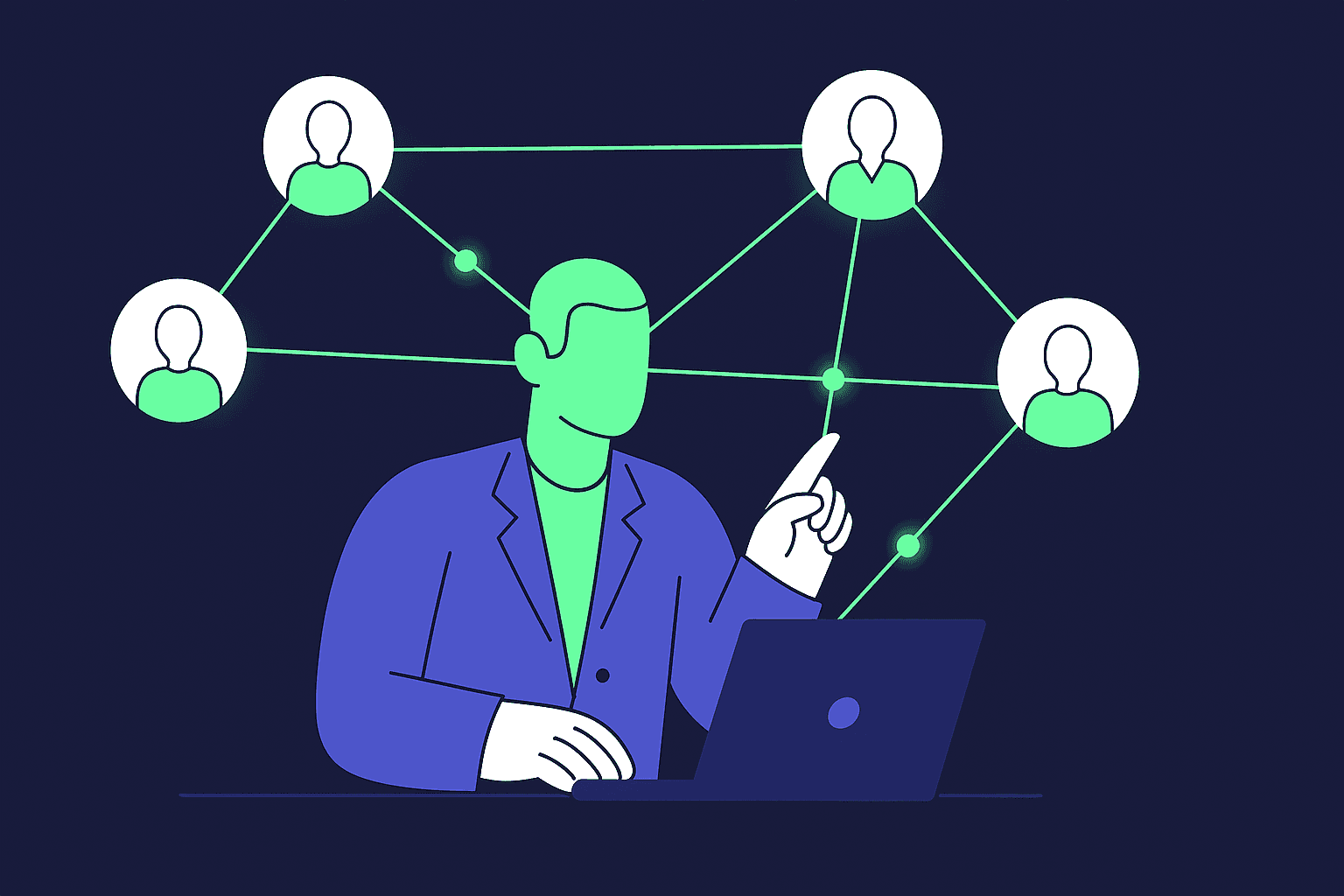 person thinking about their network