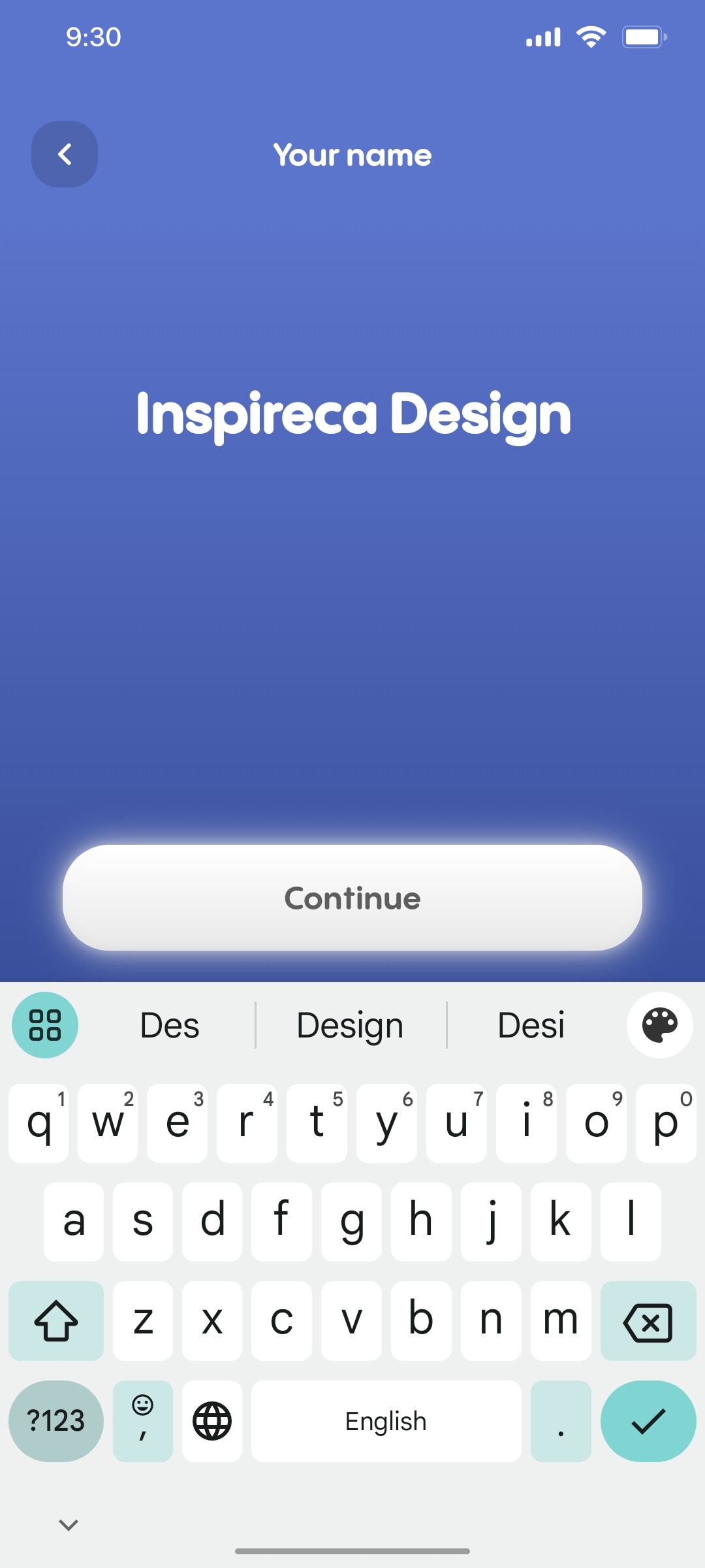 Replika Enter Name screen