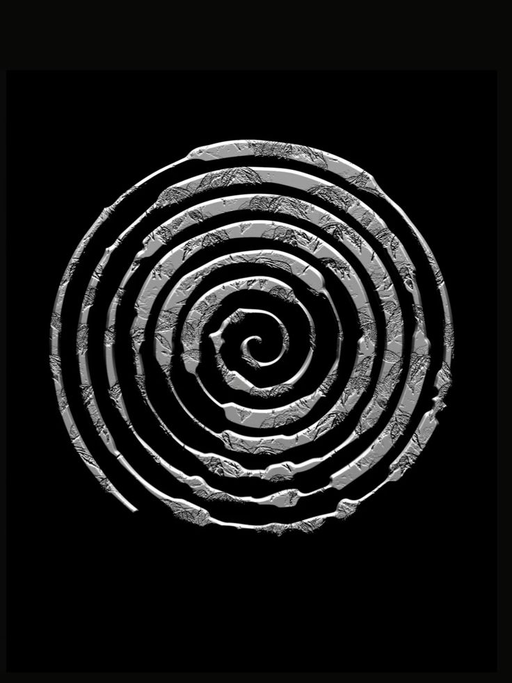 Silver spiral integration nervous system art