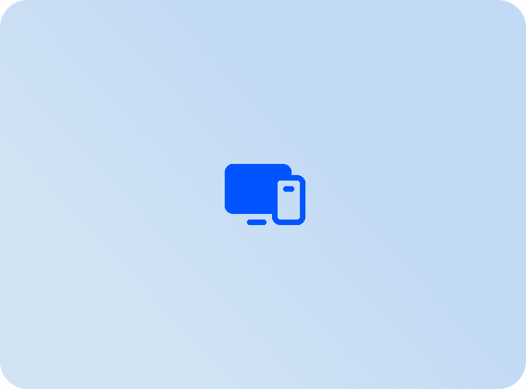 A simple blue speech bubble icon against a light blue background.