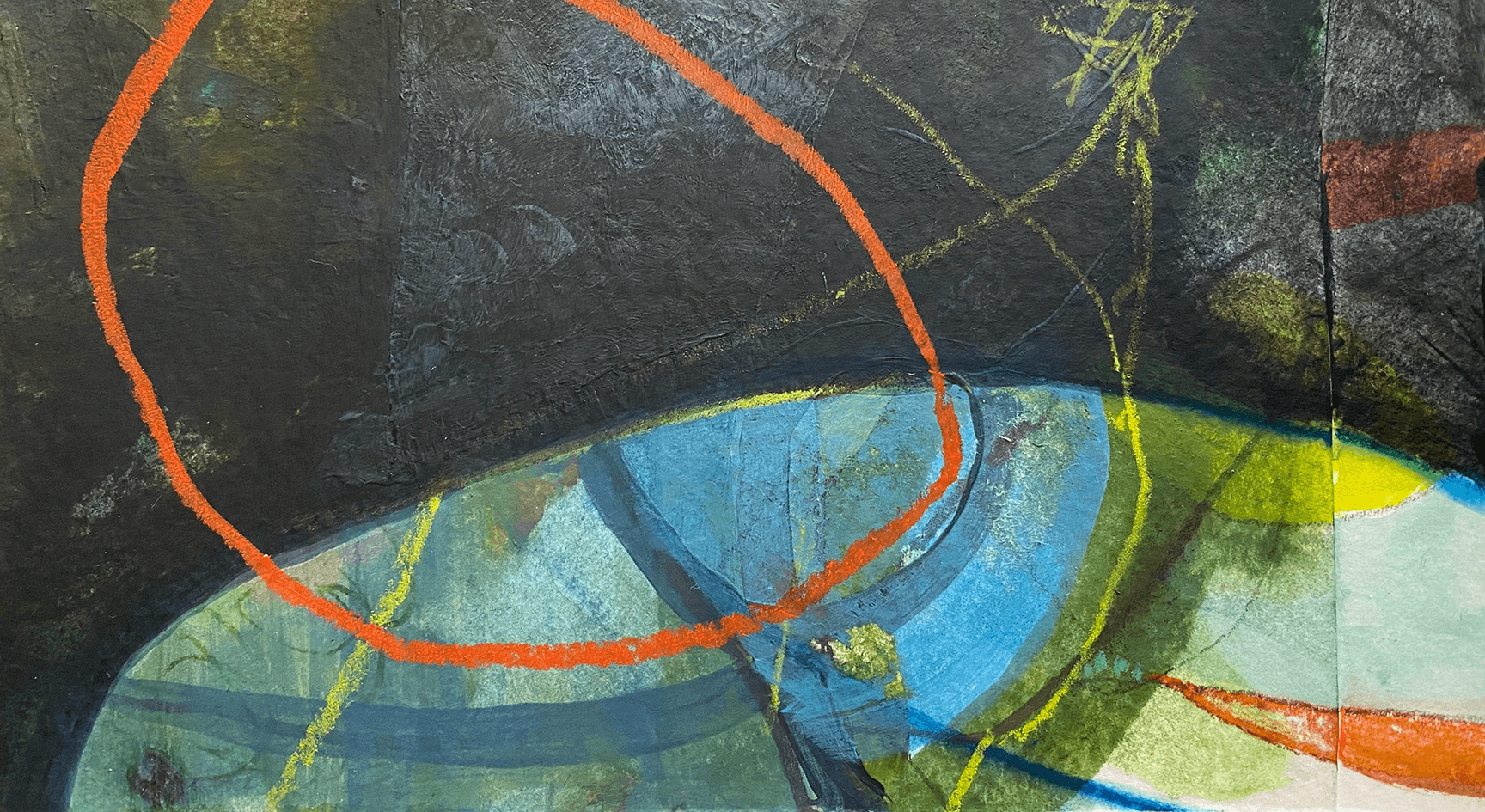 Abstract painting representing critical reflection