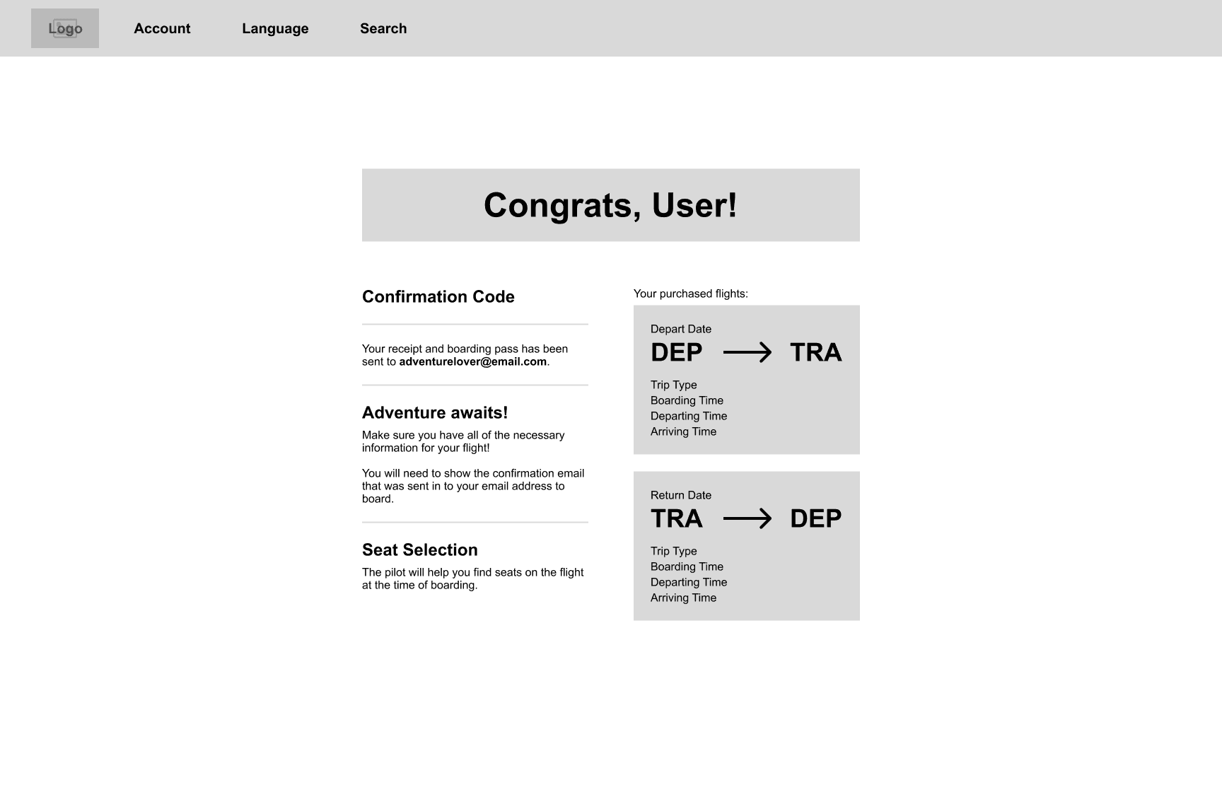 Design system page for colors.