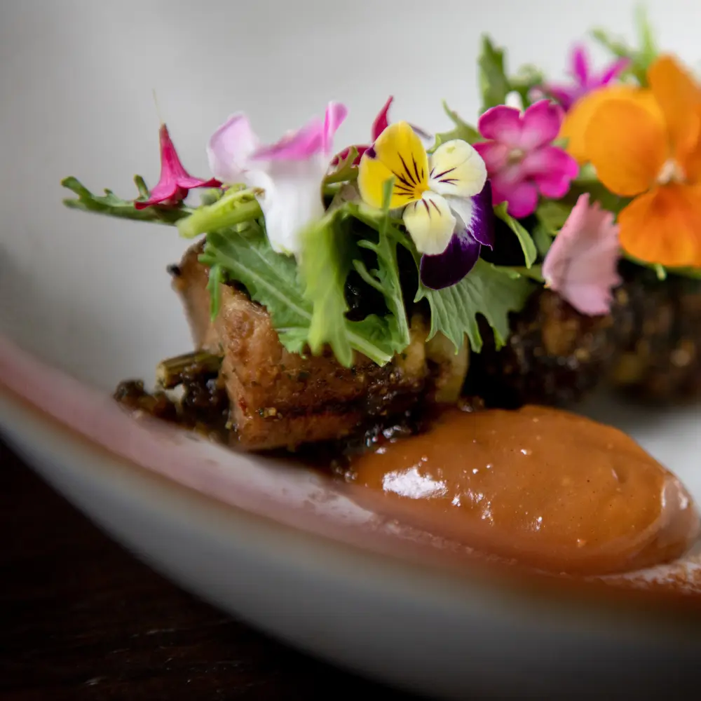 Pork Shoulder, Malaep, Mustard Green