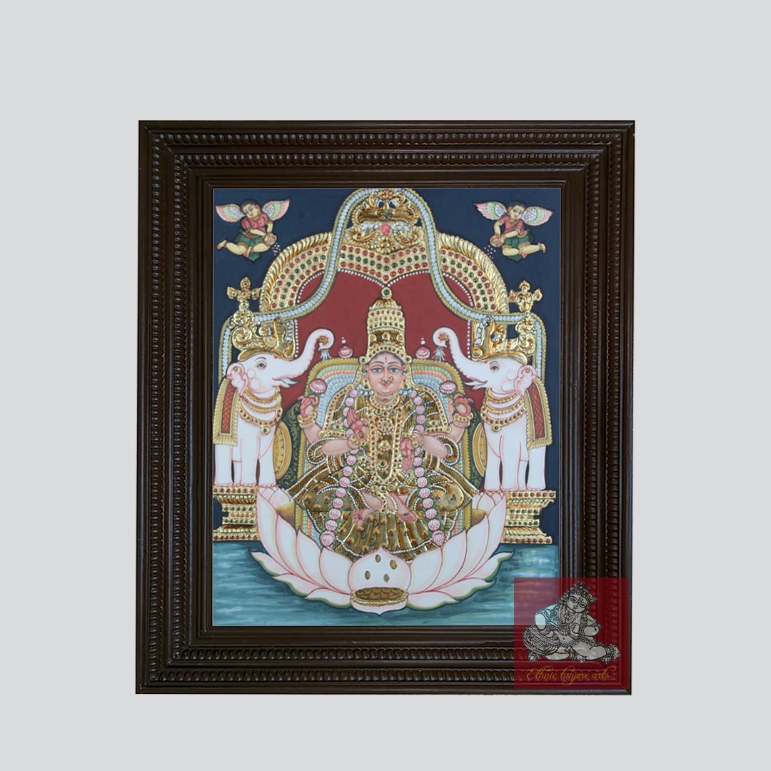 Antique Gajalakshmi Tanjore Painting