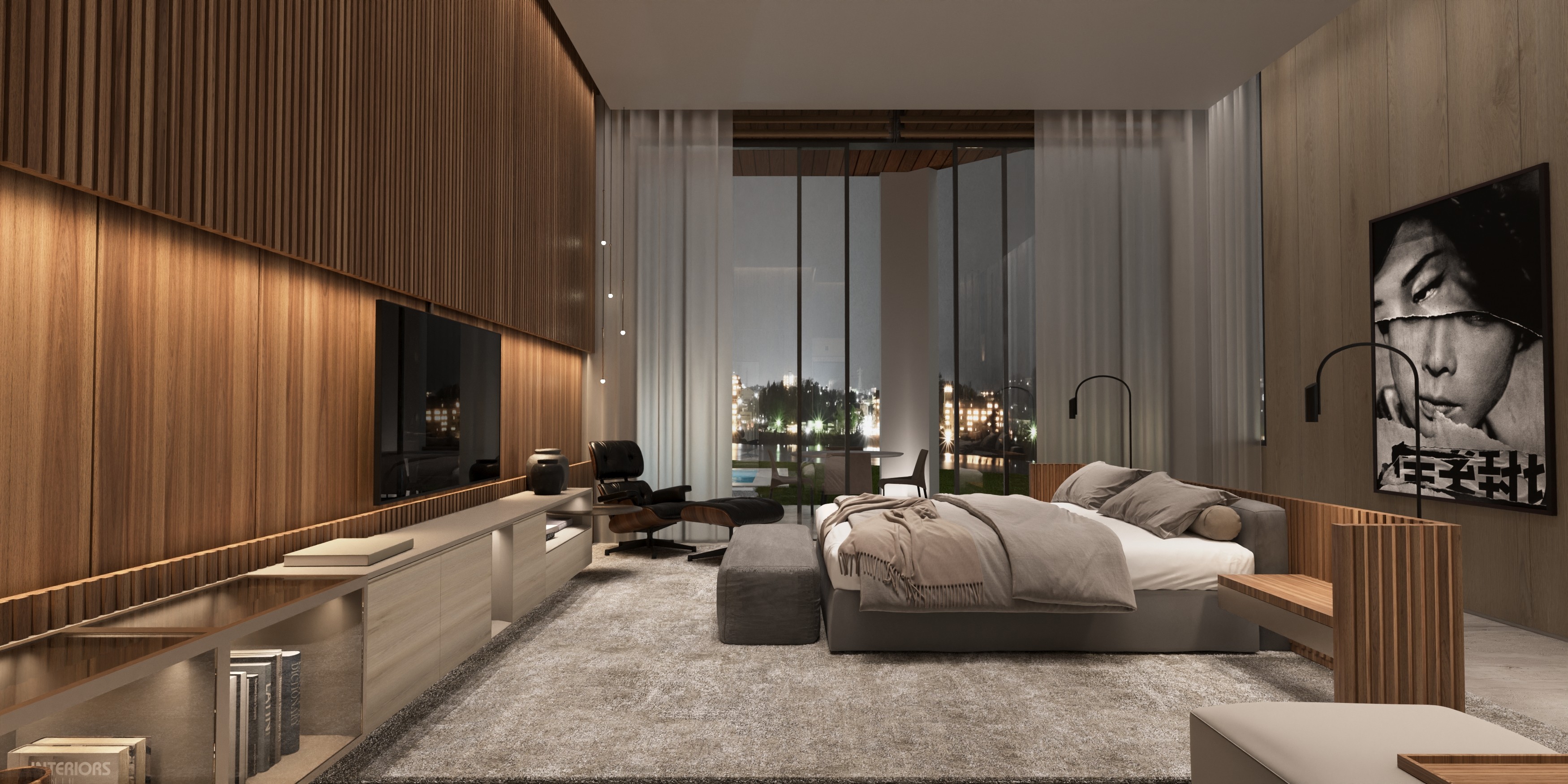 Luxury design bedroom villa miami