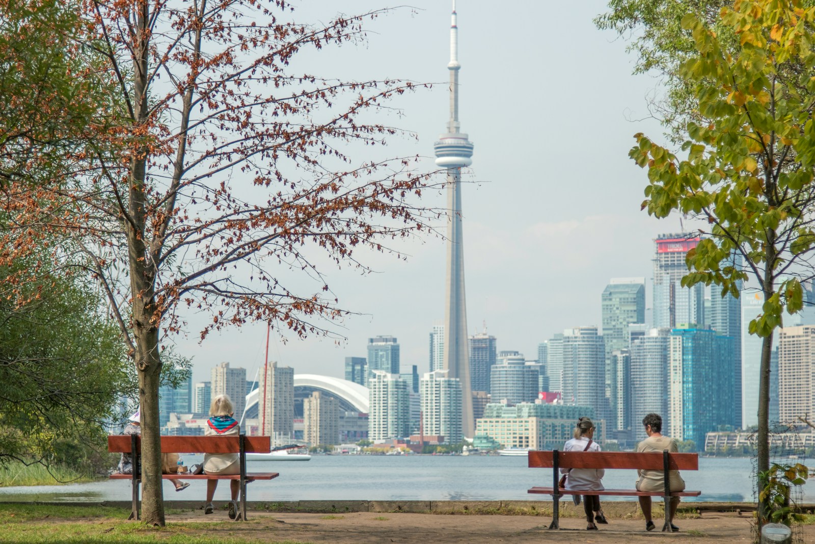 Toronto waterfront with CN Tower
