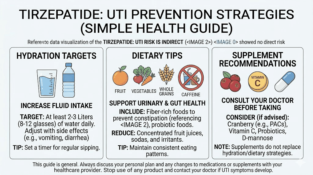 UTI prevention strategies while taking tirzepatide medication