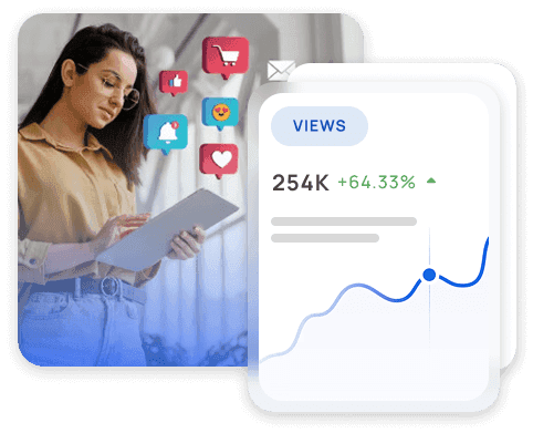 Image of socal media engagement growing