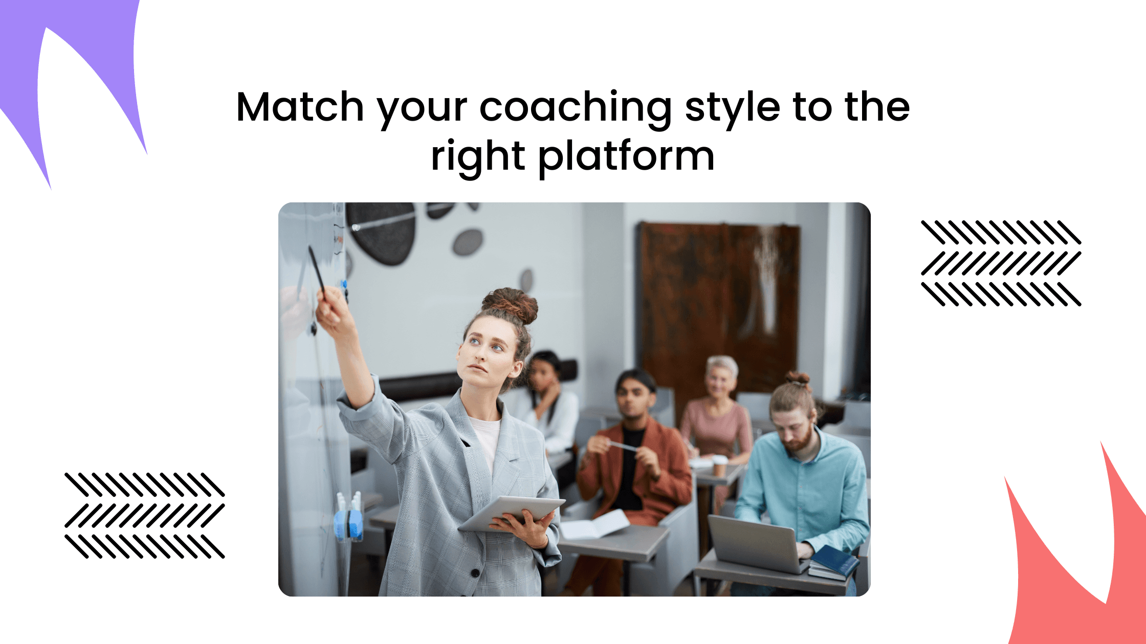 Coach leading a workshop about choosing the right coaching platform for courses, communities, and memberships