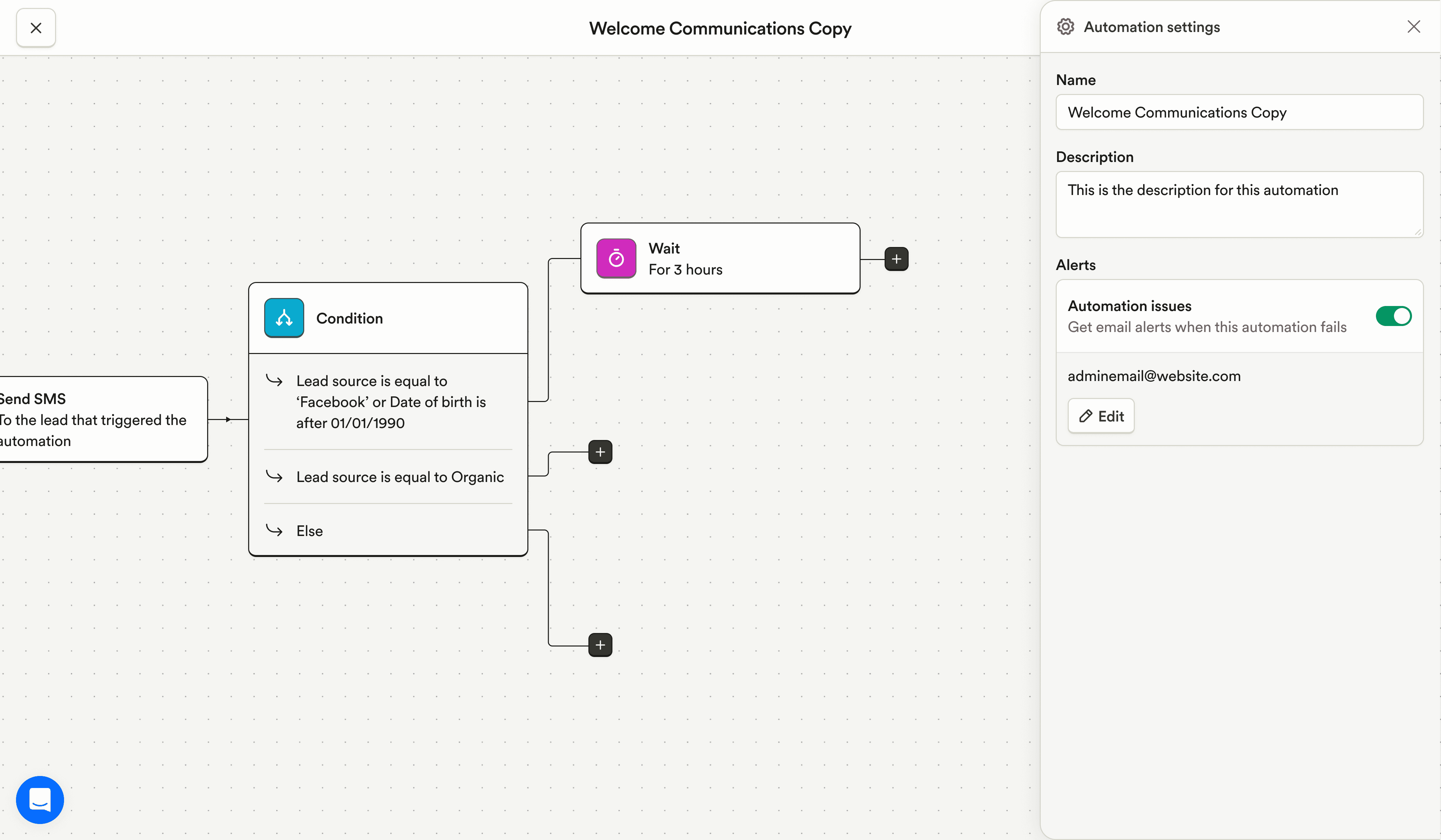 Automation failure notifications