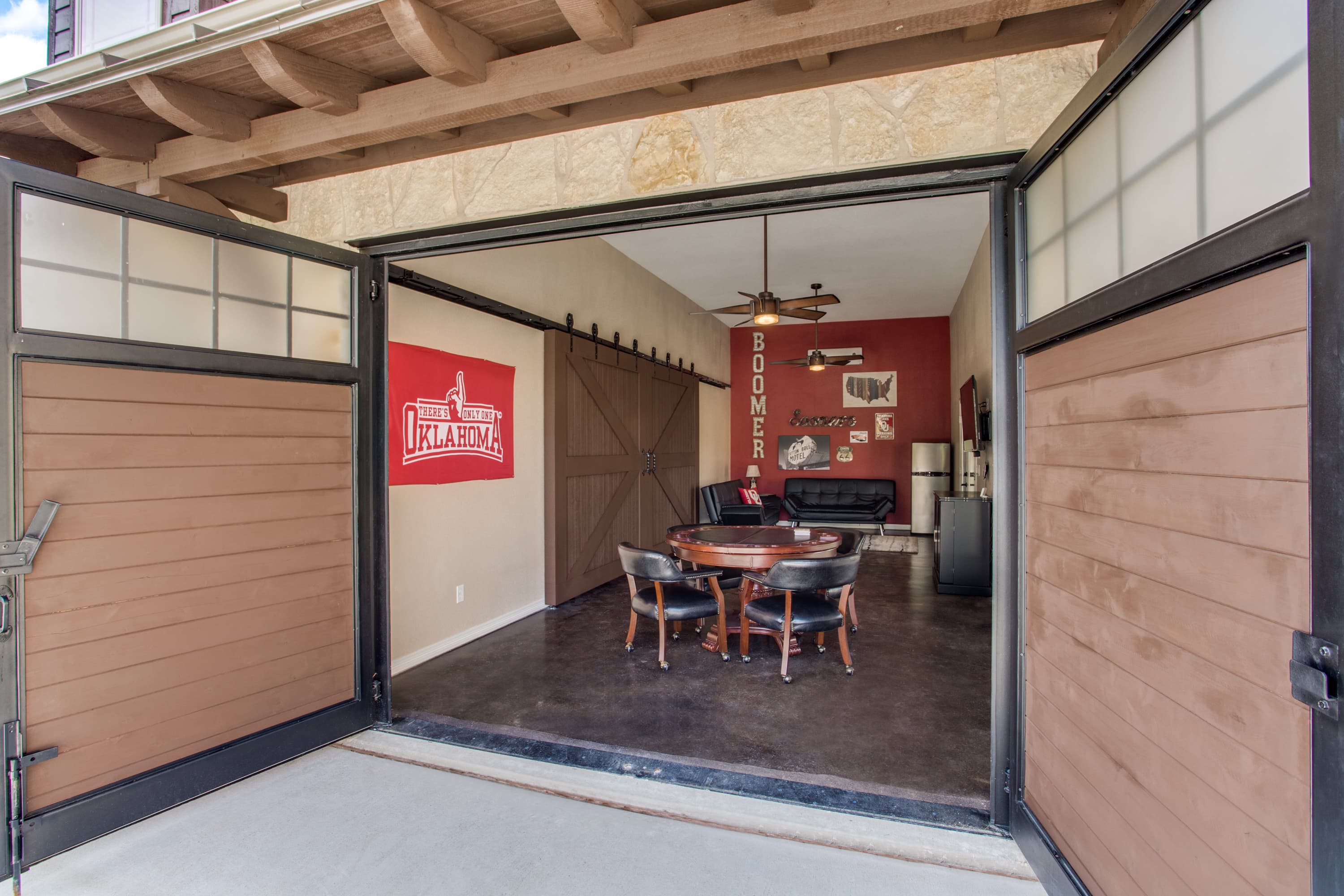 luxury man cave garage construction