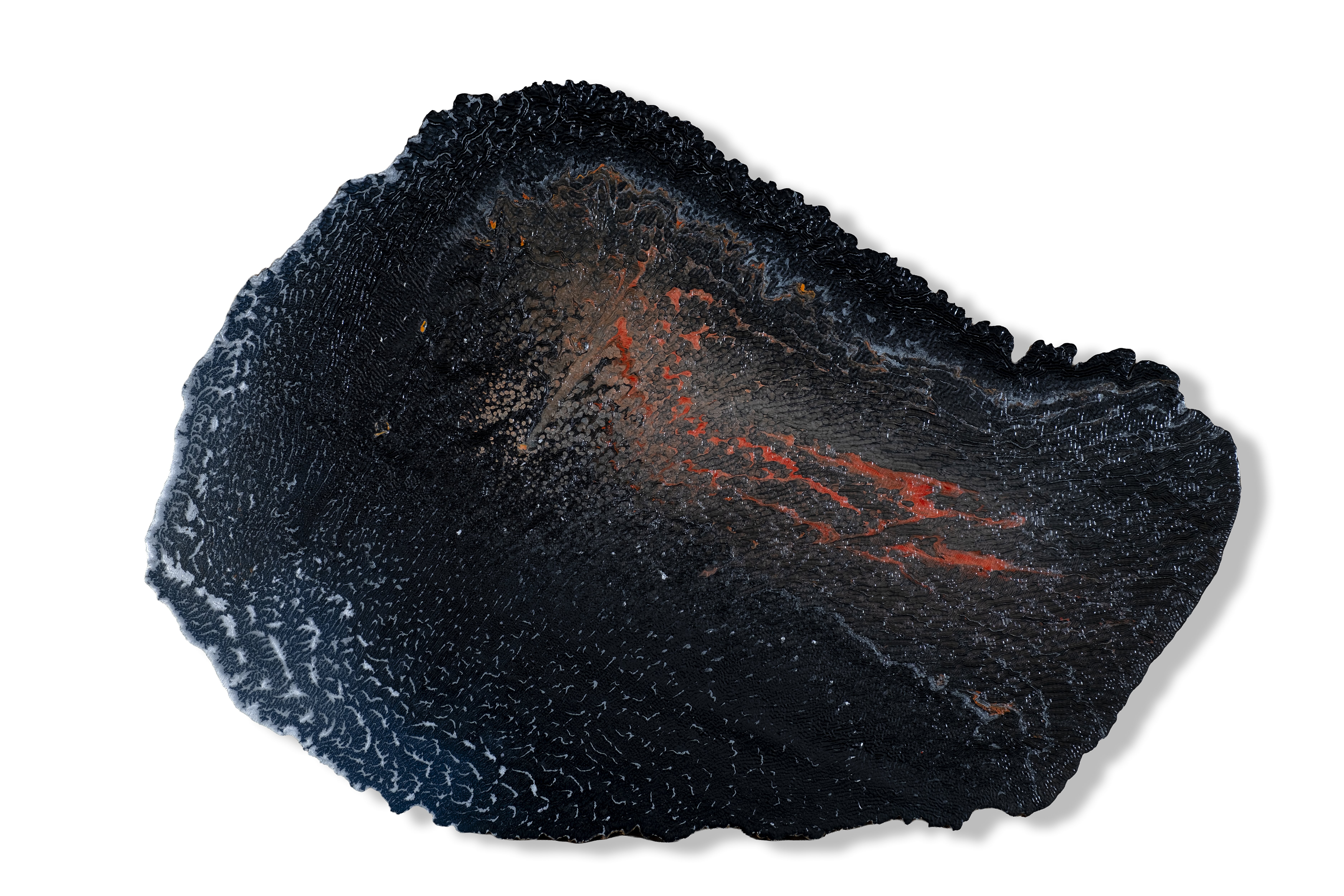 herd of sheep on road painting