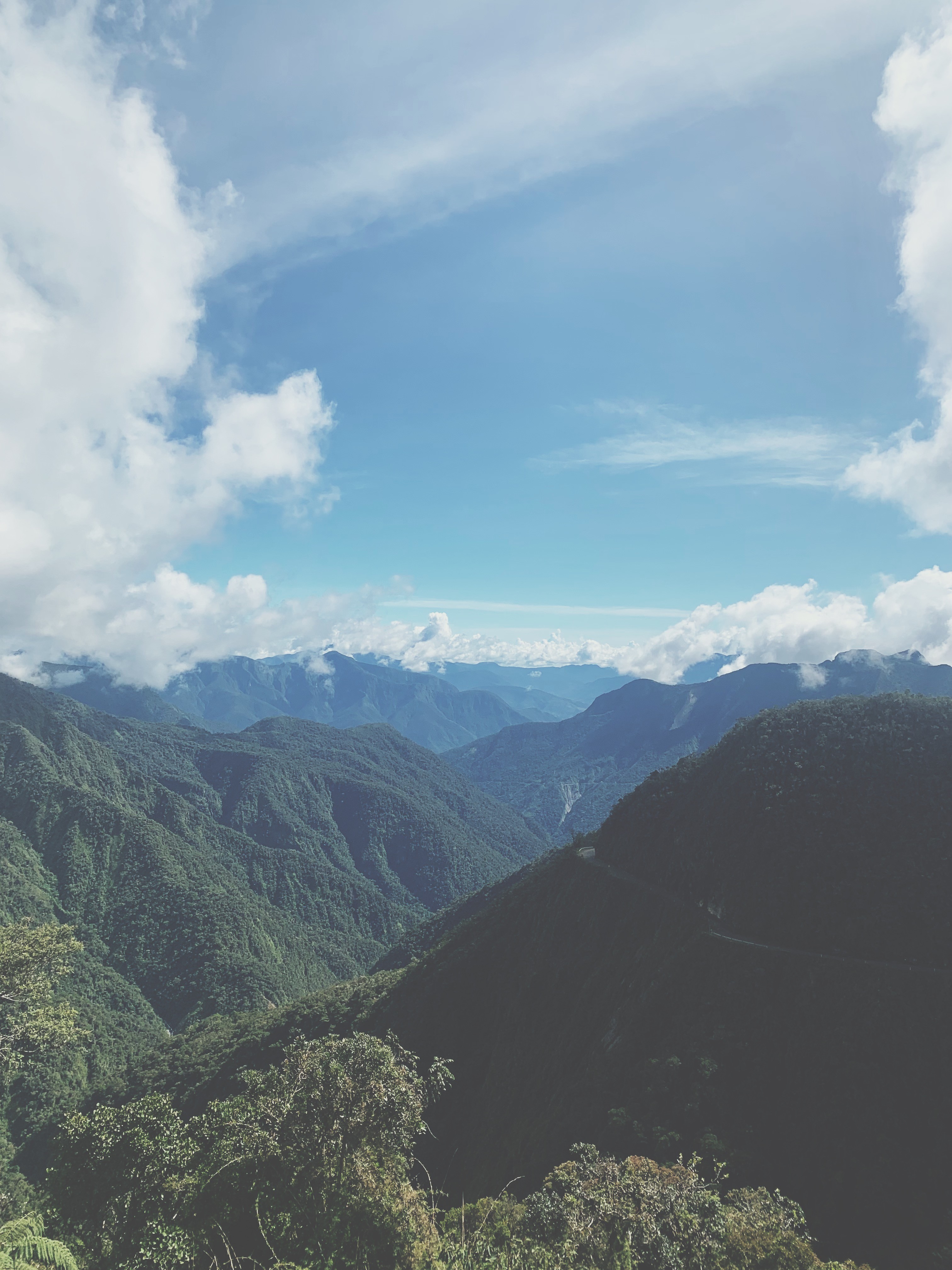 Vista montañas en Macchu Pichu