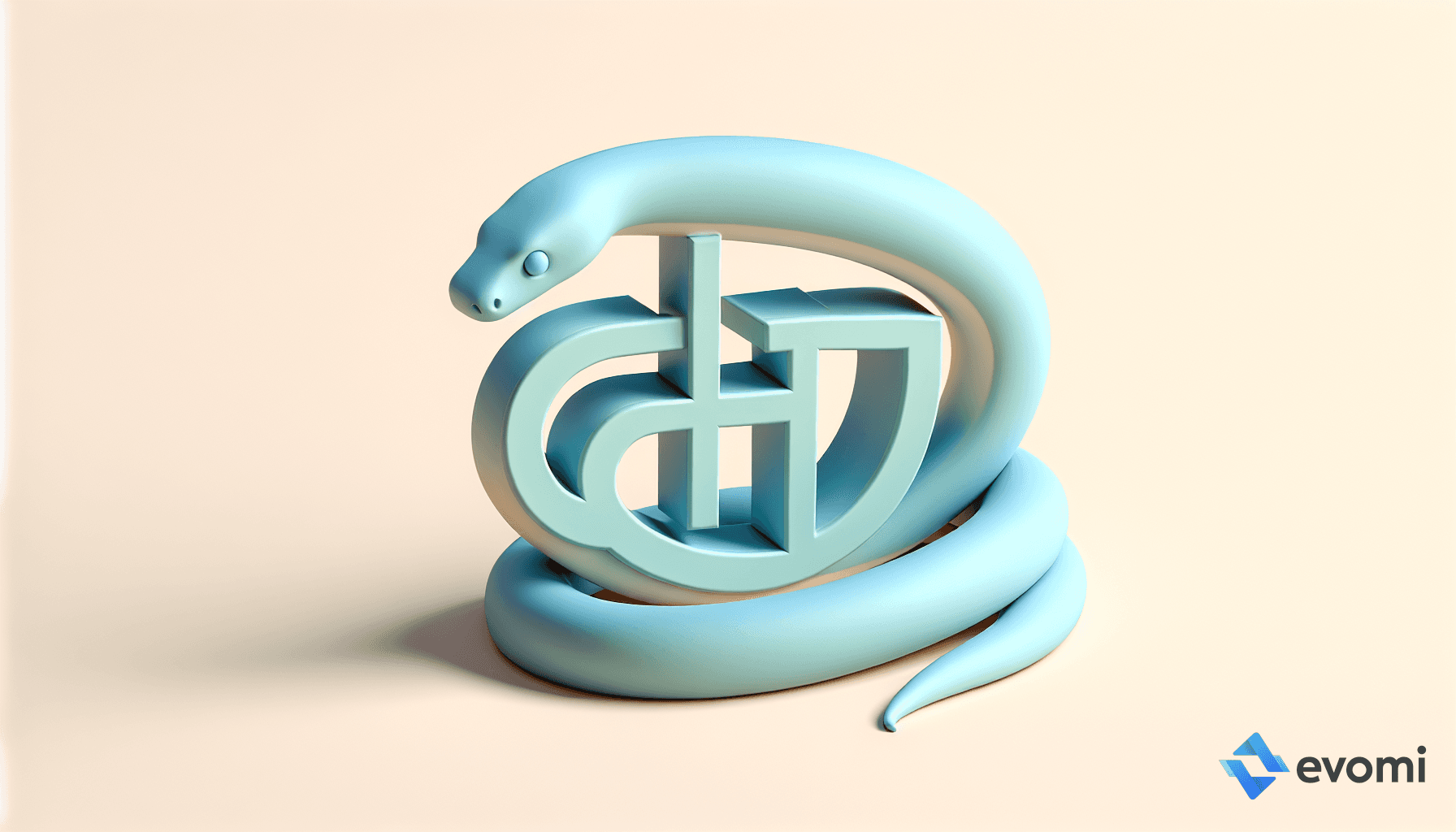 stylized blue snake coiled around a Hindi character on a light background.