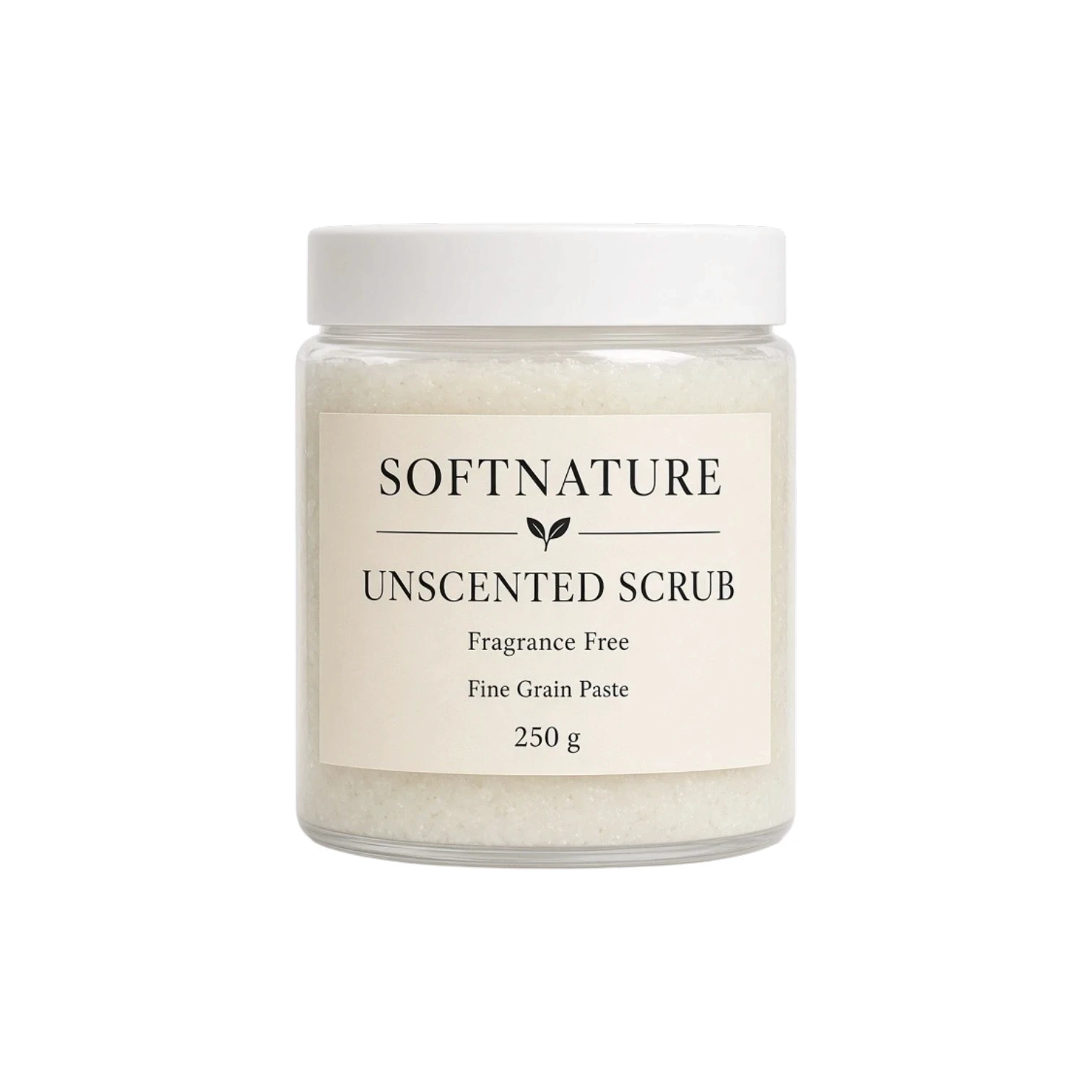 Private label body scrub in tube packaging