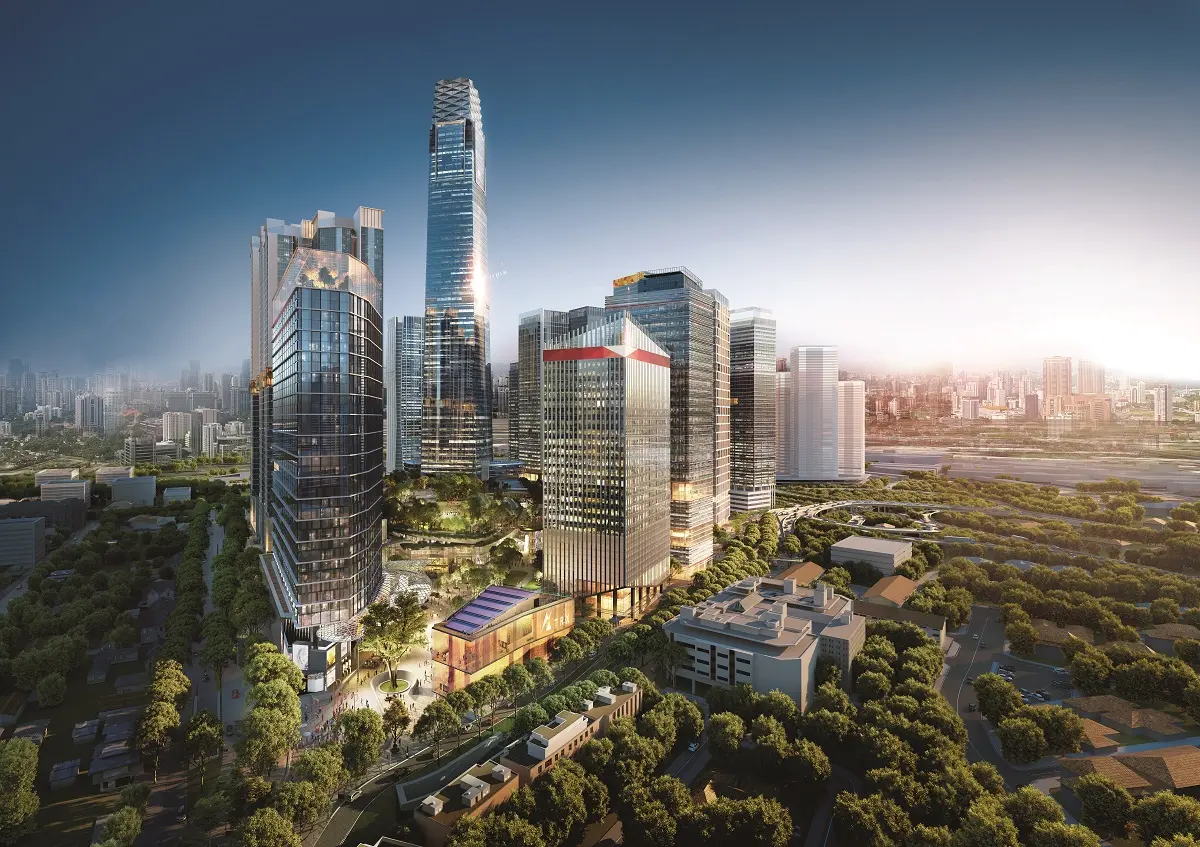 Development view of Tun Razak Exchange (TRX) a mega project in Malaysia, supported by financial modelling