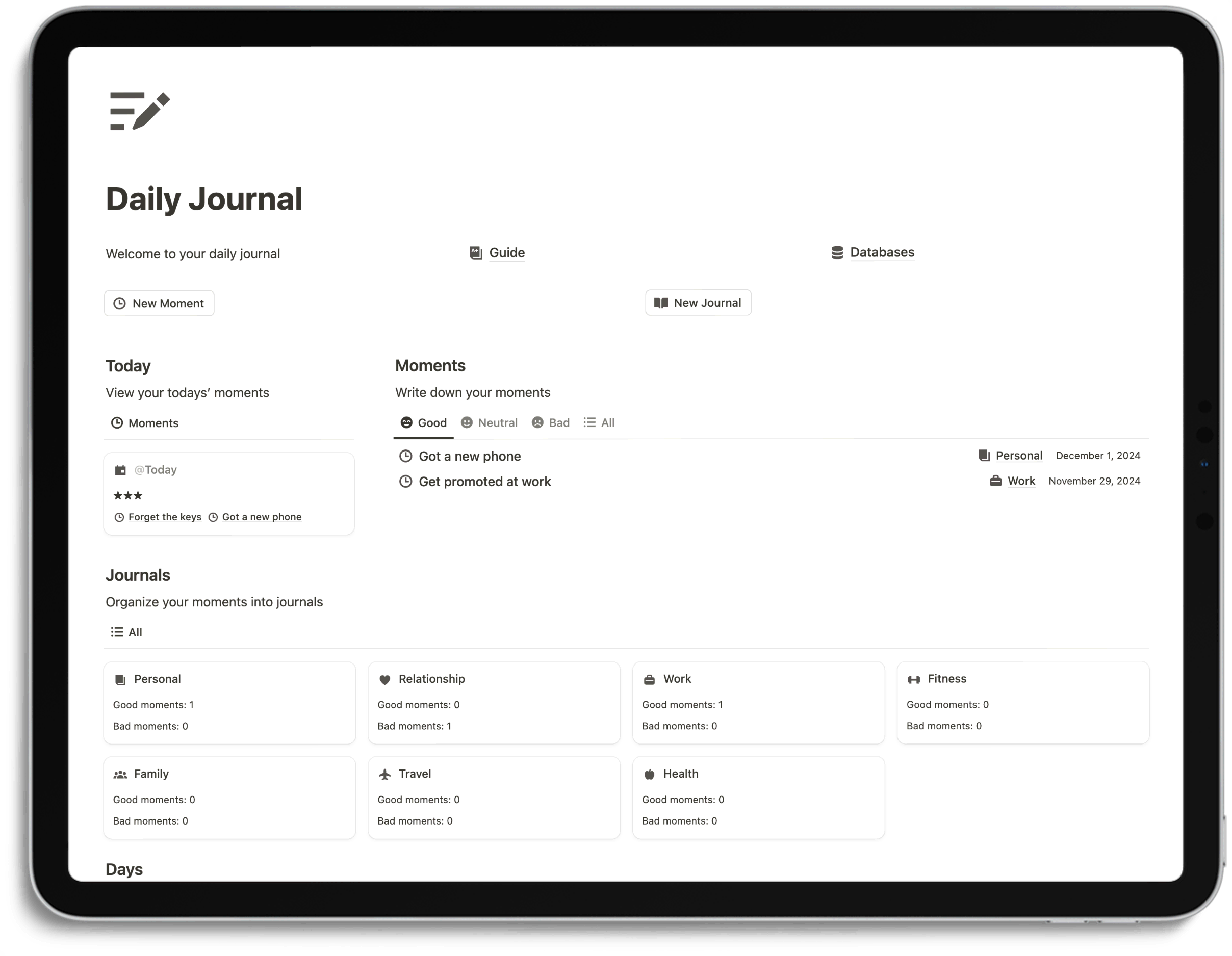 Notion Daily Journal - Cover