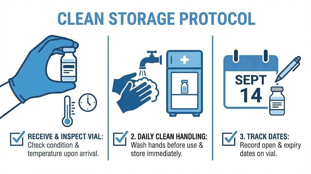 Compounded semaglutide storage protocol checklist for proper handling and tracking