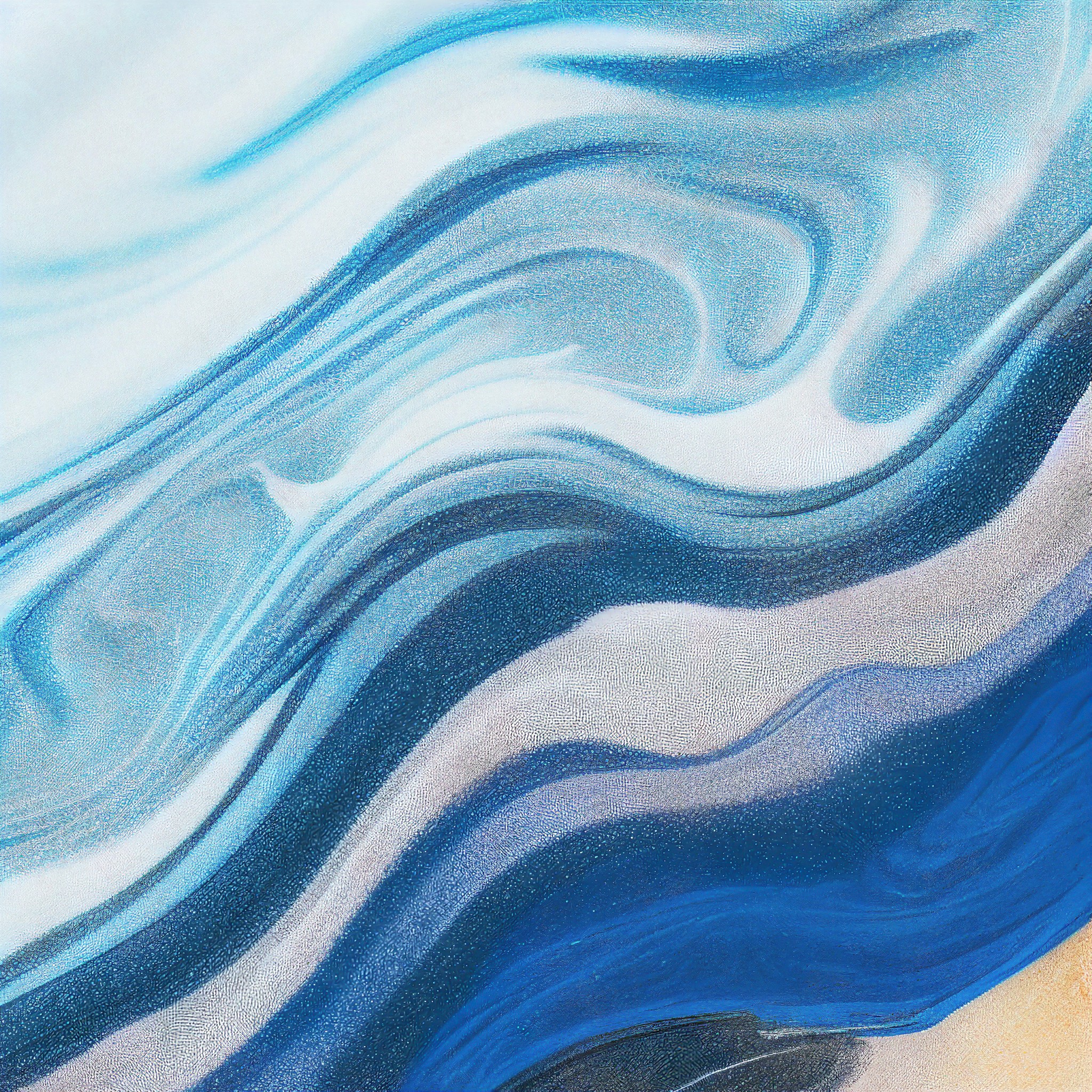 A background image of colorful flowing sand in white, light blue, dark blue and yellow.