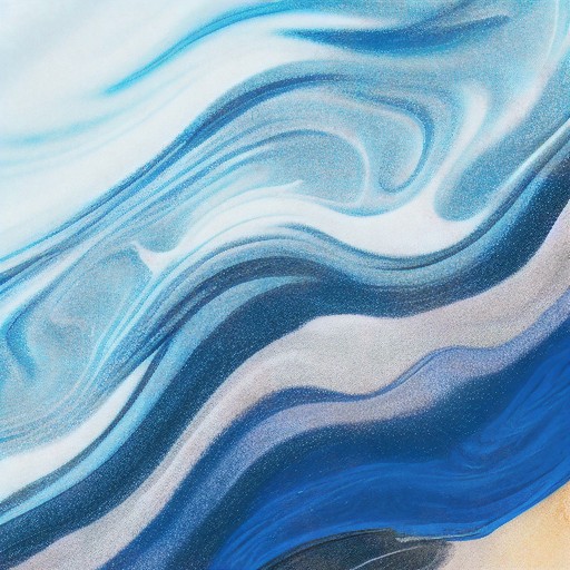 A background image of colorful flowing sand in white, light blue, dark blue and yellow.