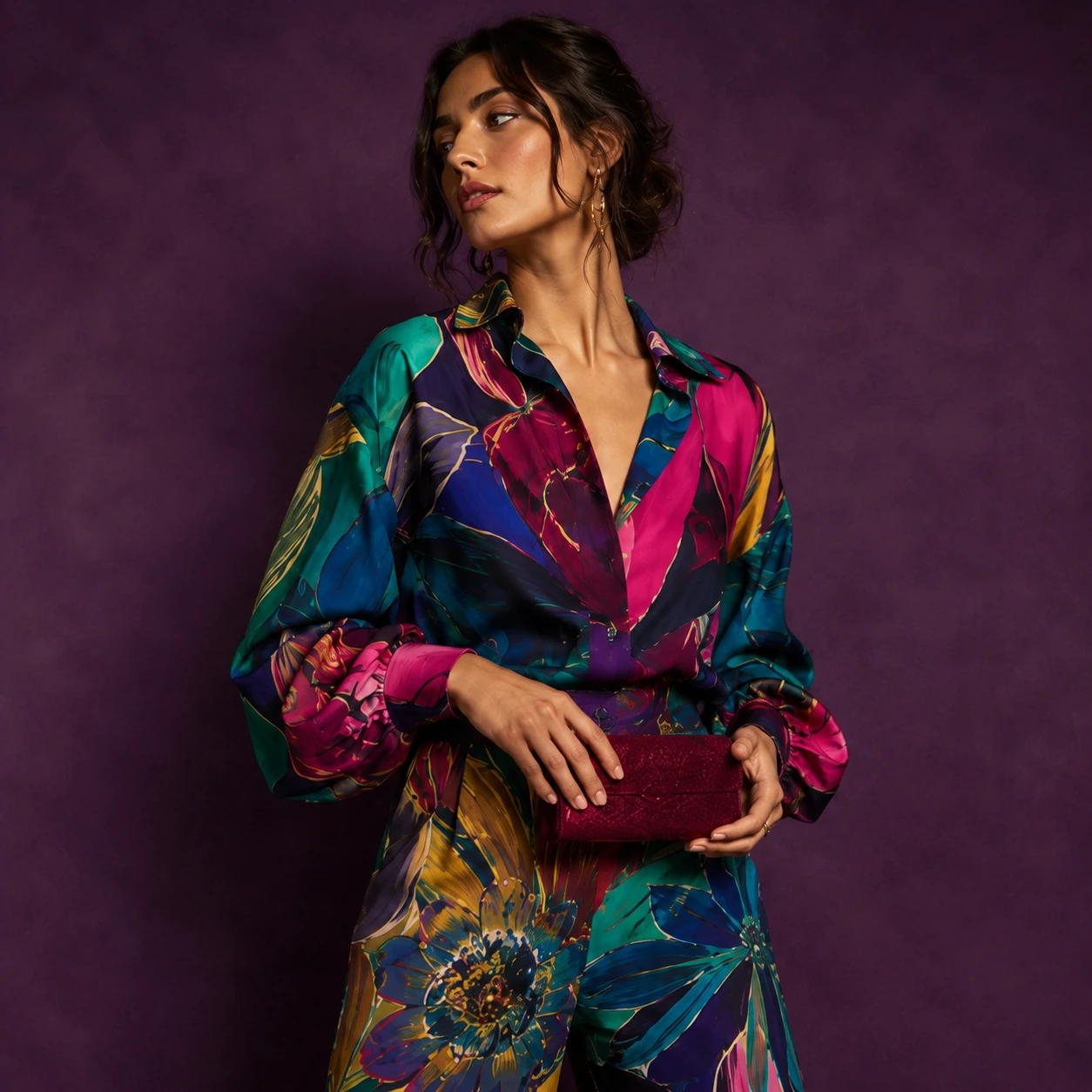 Eastern fashion print composition
