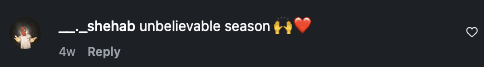 Audience comment screenshot