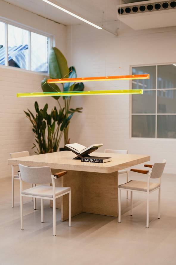 groen oranje Bridge hanglamp