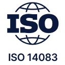 Logo ISO 14083, norma de cálculo de emisiones del transporte