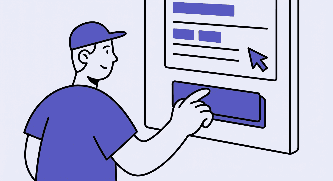 person clicking submit button on job application form