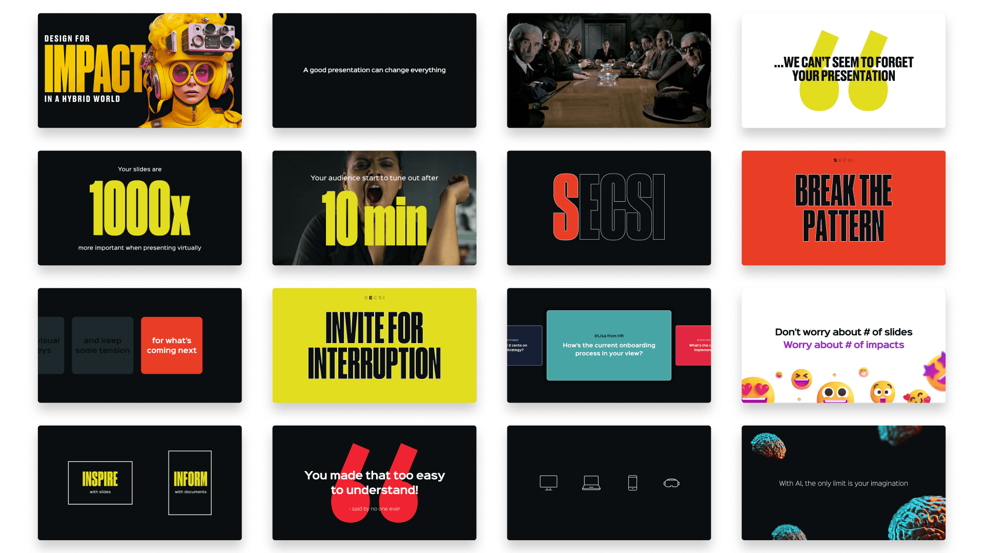 snapshot of keynote presentation slides