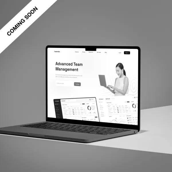 Desktop mockup showing a website